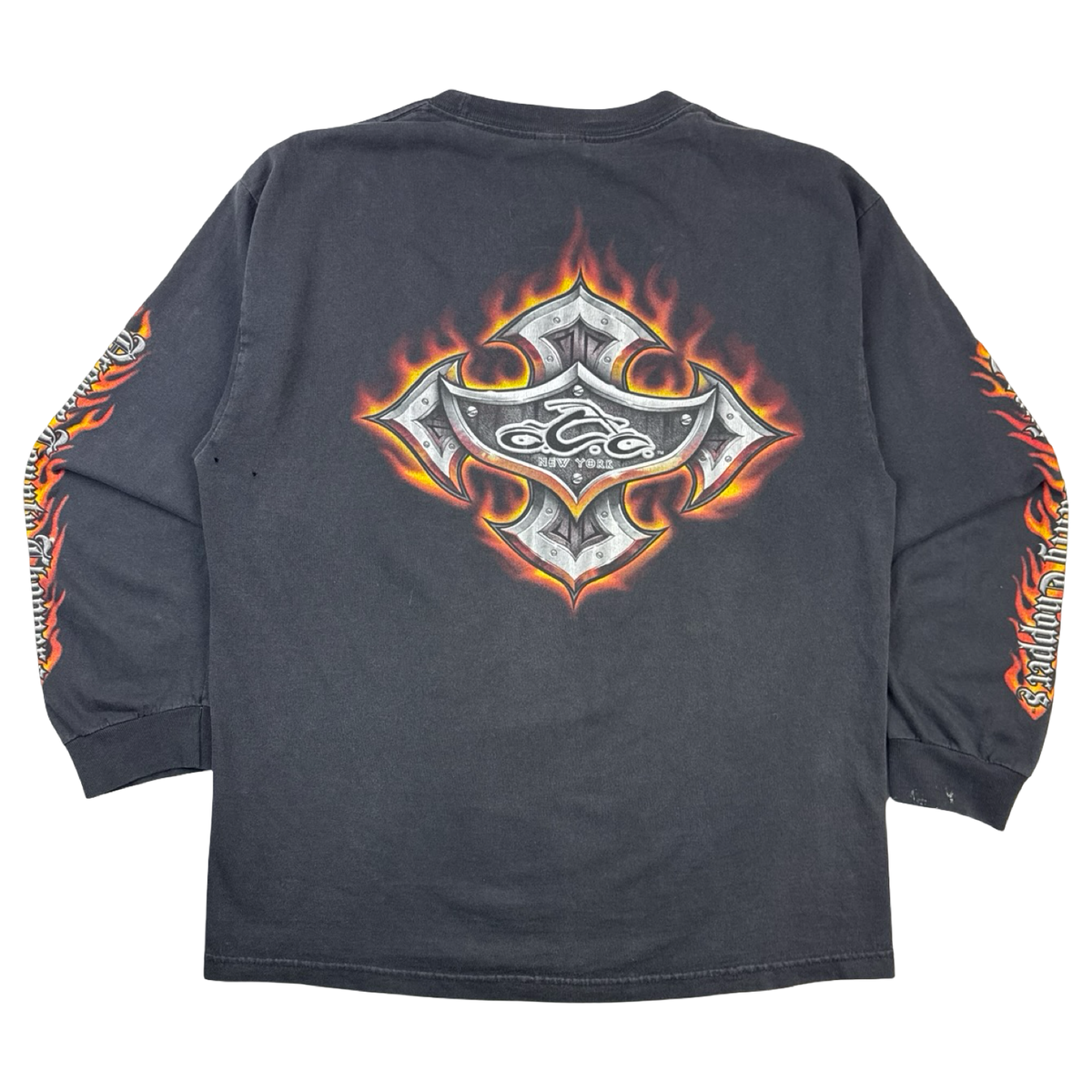 Vintage Y2K Orange County Choppers Flame Sleeve T-Shirt