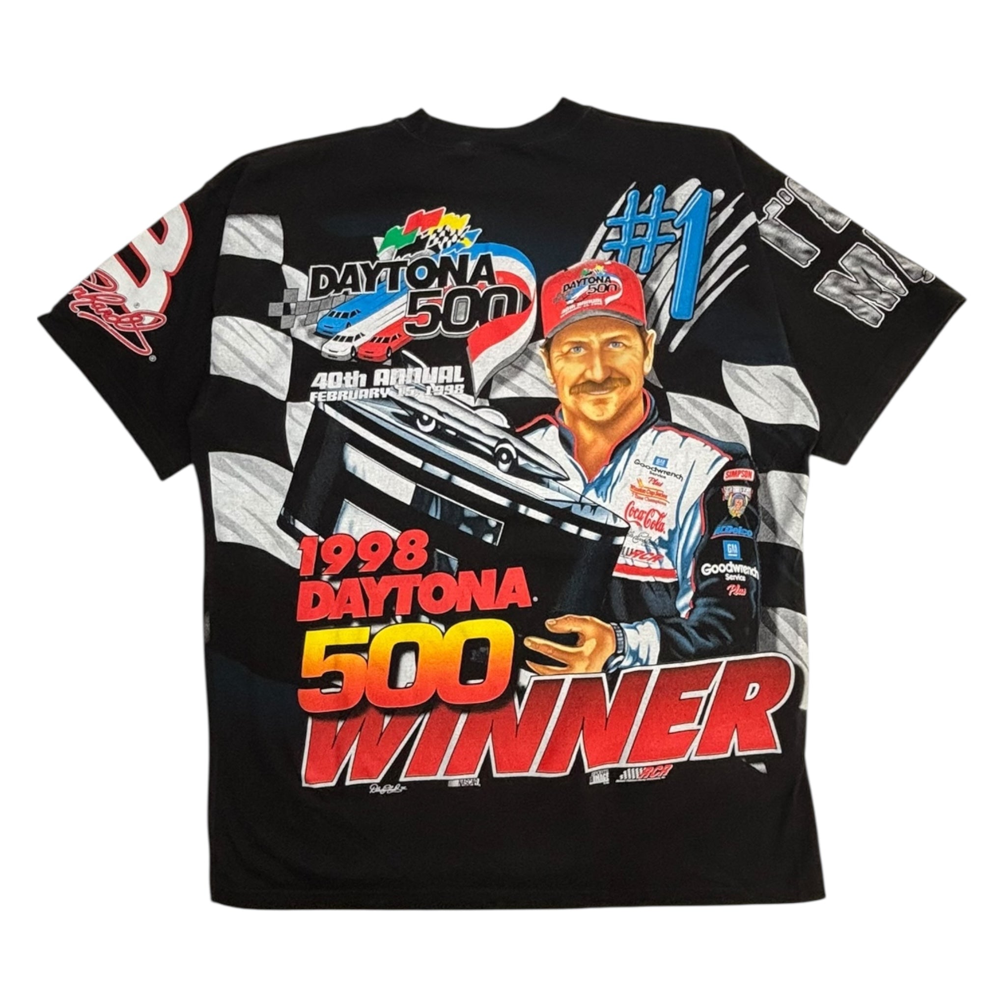 Vintage Dale Earnhardt Daytona 500 All Over Print T-Shirt