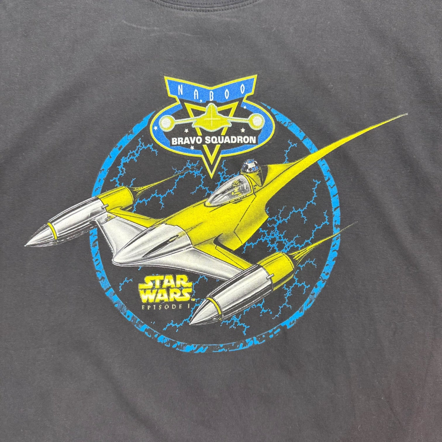 Vintage Star Wars Episode 1 Naboo Bravo Squadron Tee Black