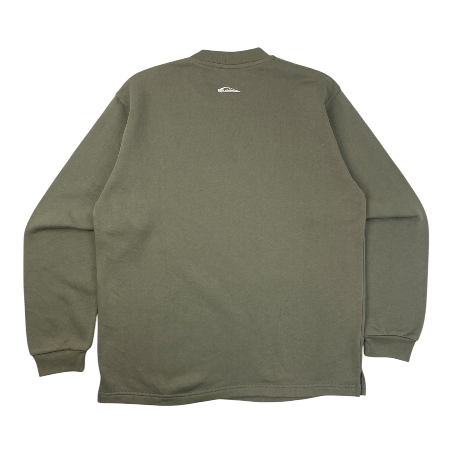 Vintage Y2K Quiksilver Fiery Spellout Crewneck Dusty Olive