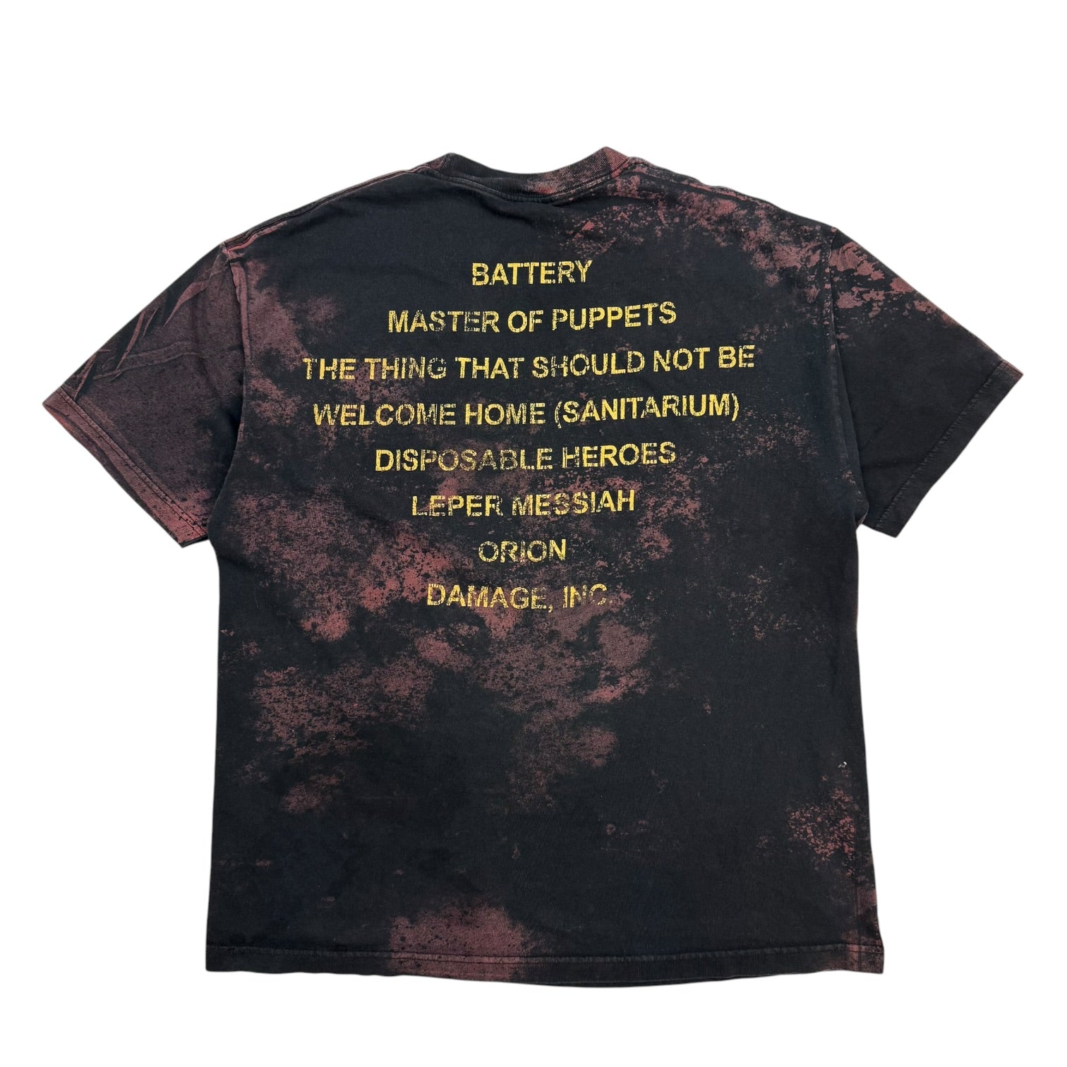 2010 Metallica Master Of Puppets Tee Bleached Black