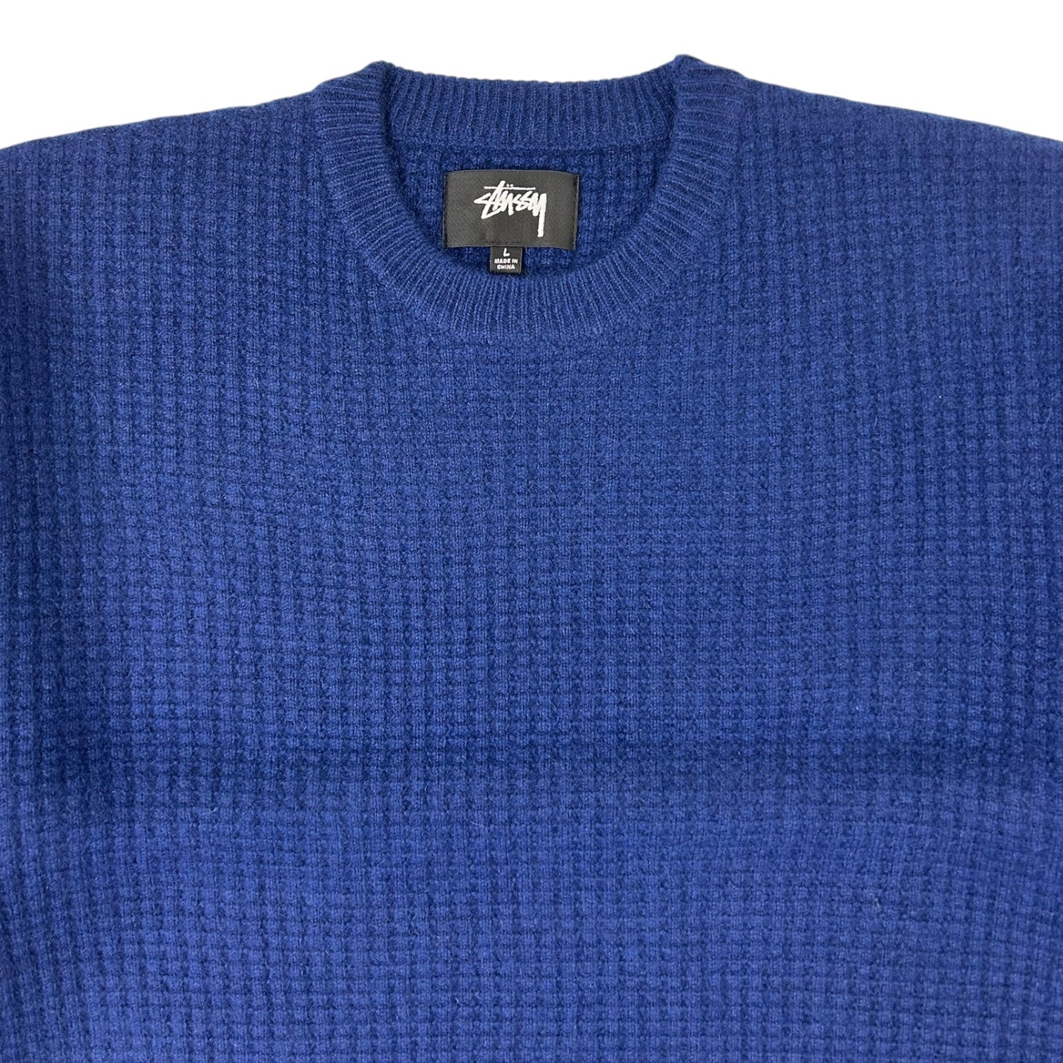 Stussy Waffle Cashmere Sweater Navy