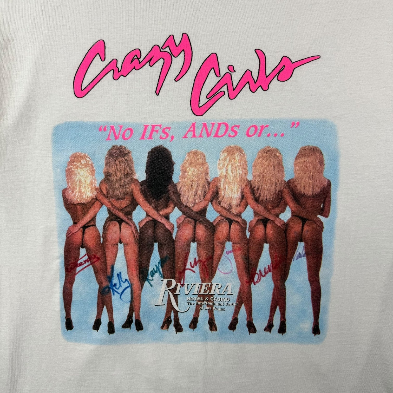 Vintage Crazy Girls ‘No Ifs Ands Or…’ Tee White