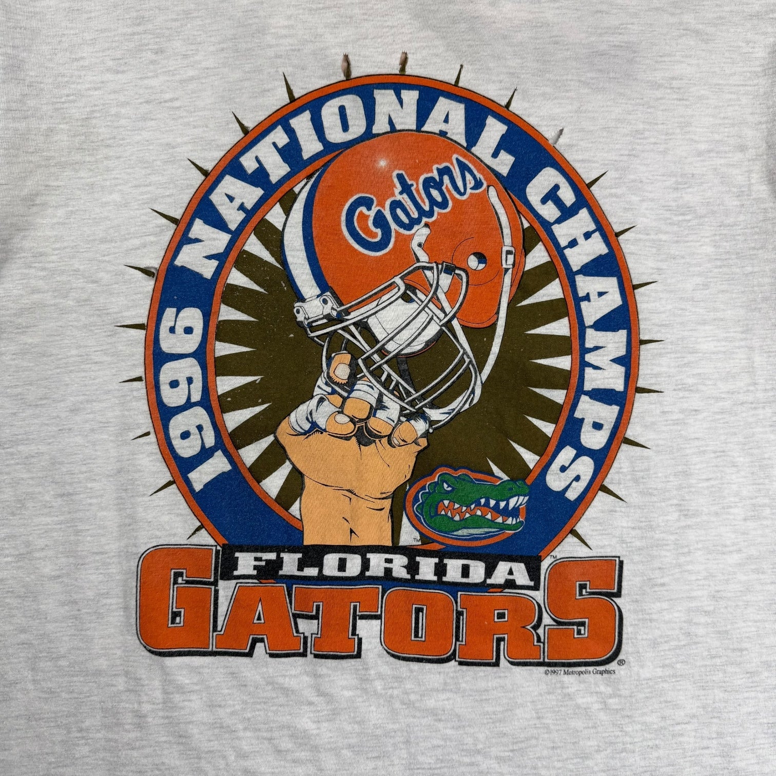 1996 Florida Gators National Champs Tee Grey