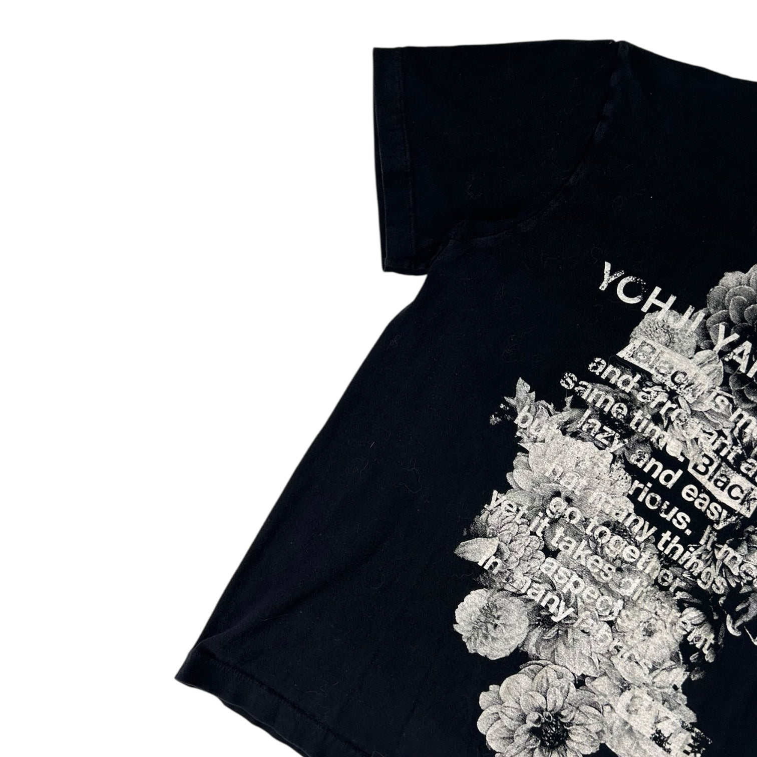 Yohji Yamamoto Syte Black Poem T-Shirt