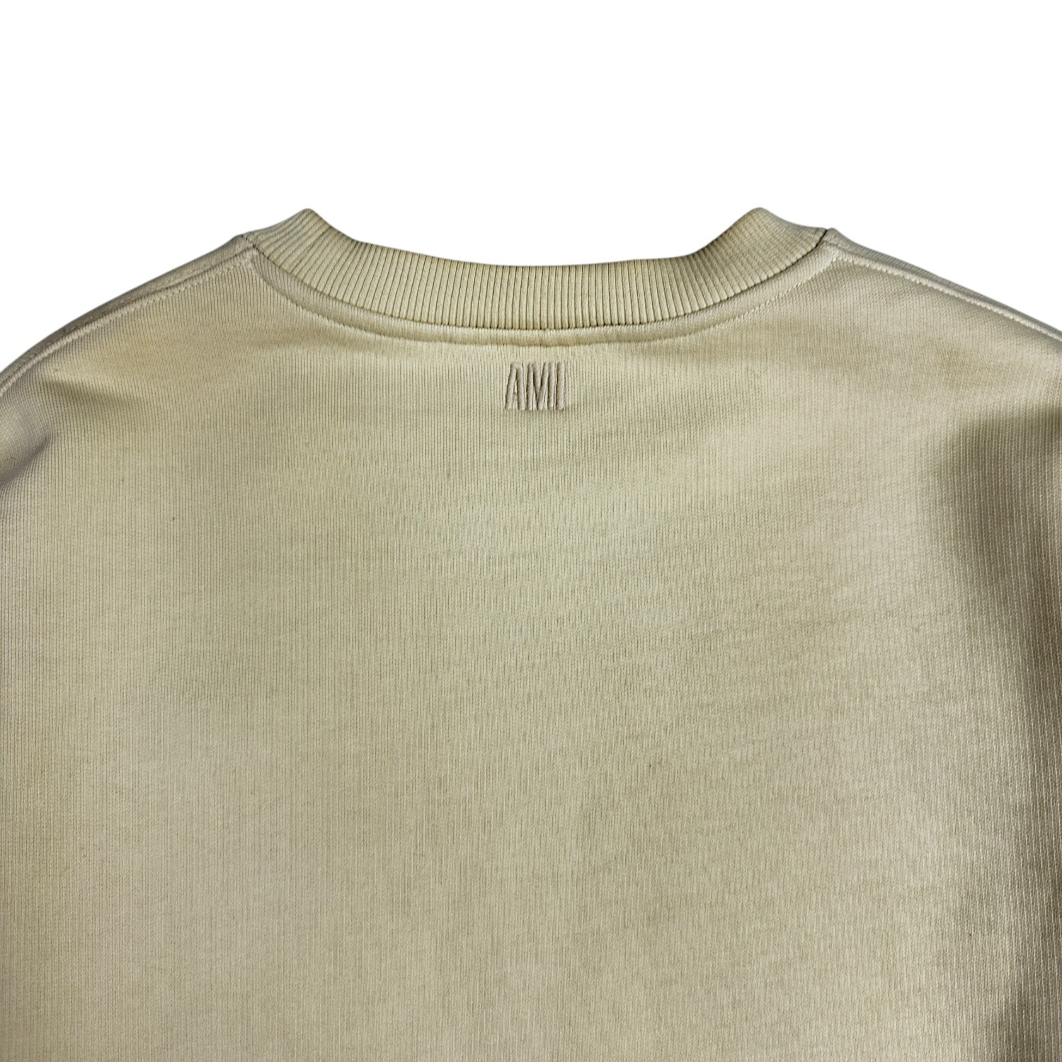 Ami Heart Logo Crewneck Cream