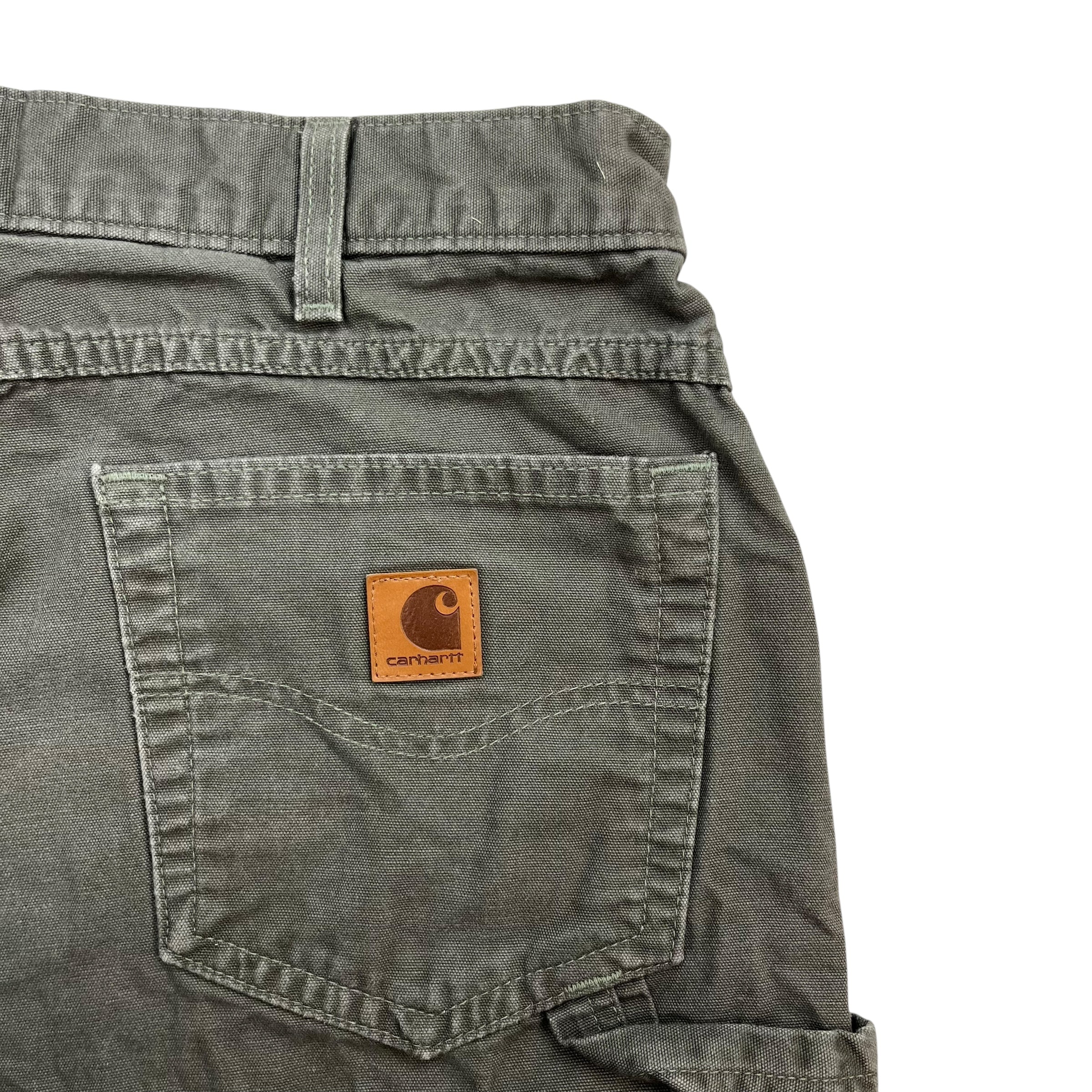 Vintage Carhartt Dungaree Pants Grey Green