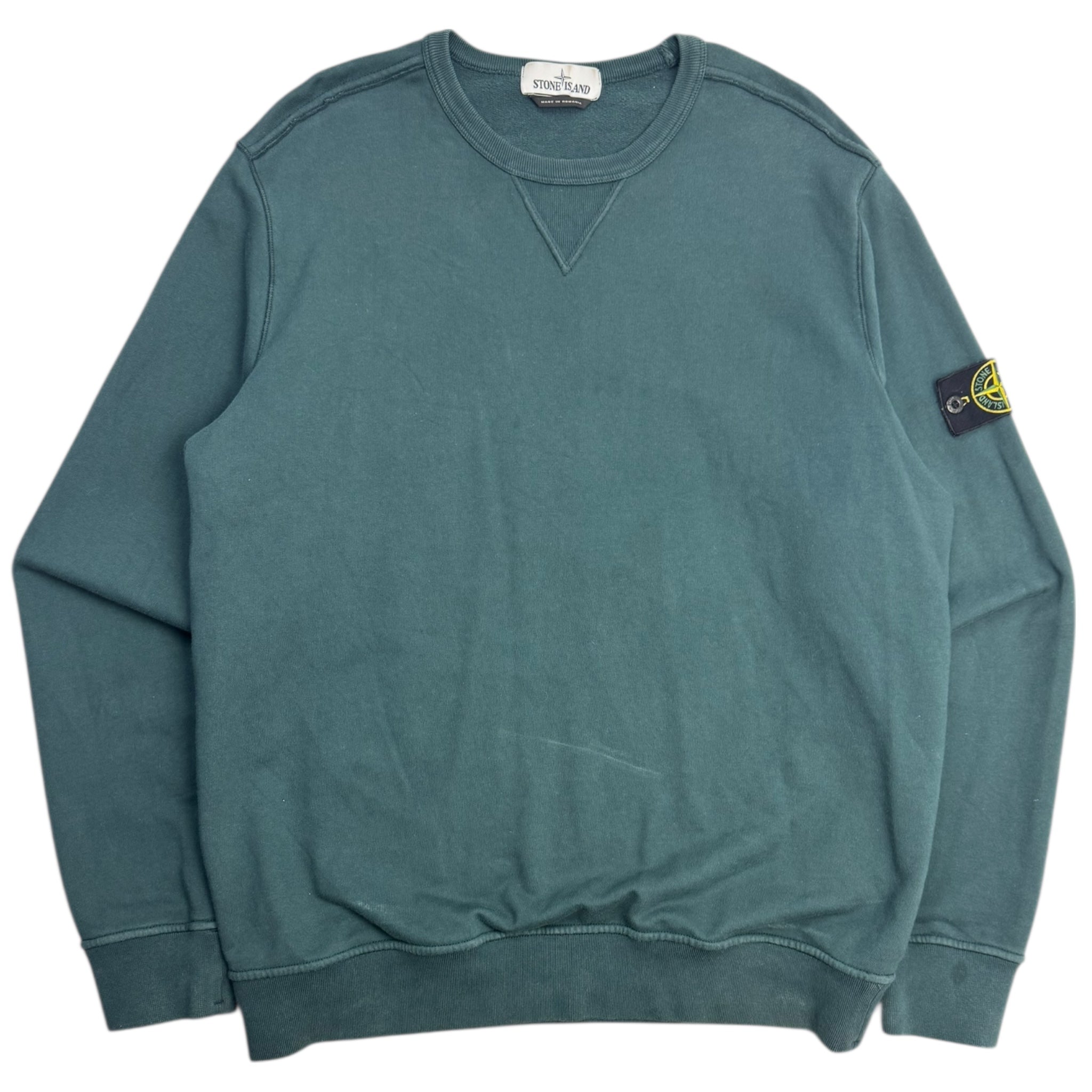 Stone Island Patch Logo Crewneck Green