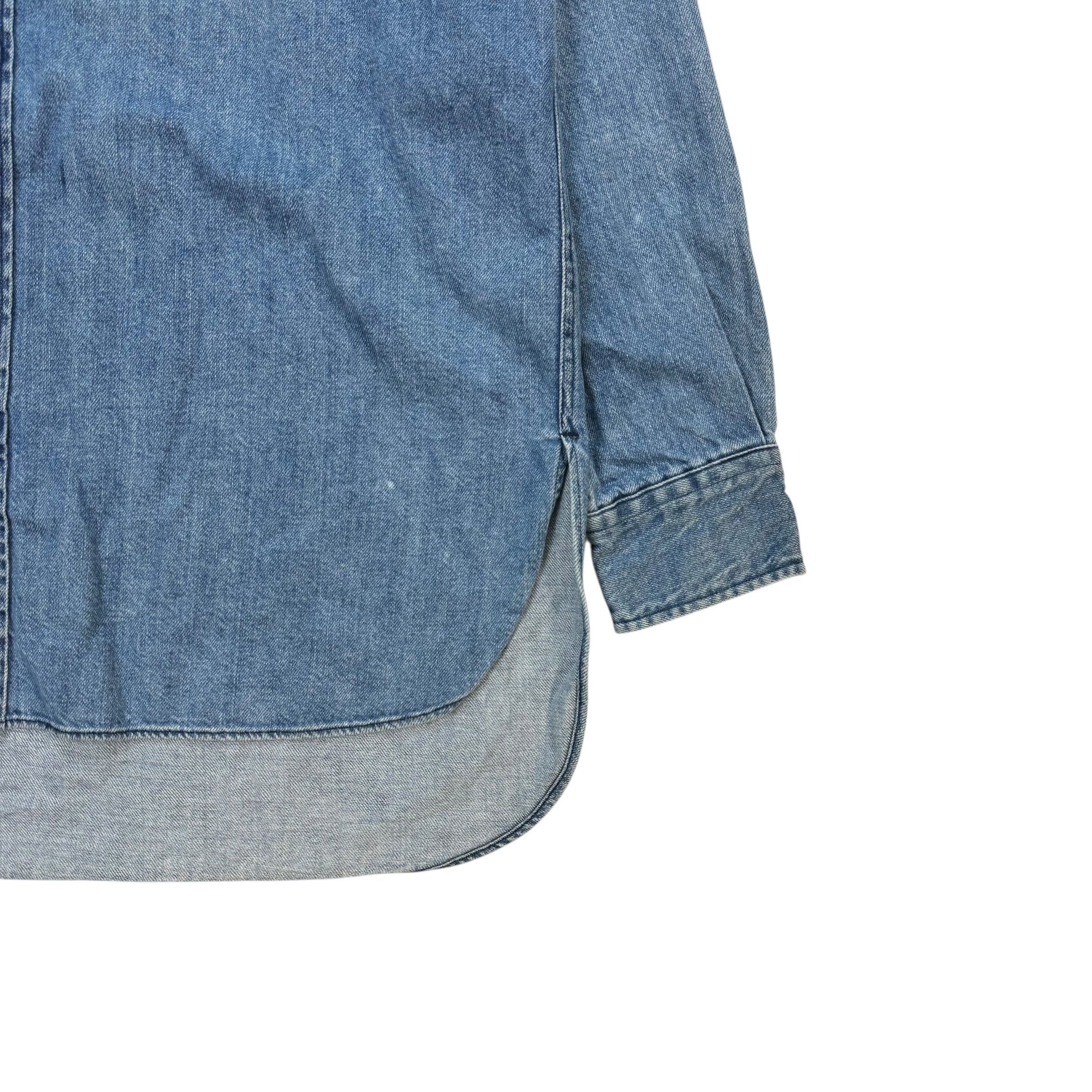Vanquish X Fragment Denim Button Up Jacket Blue