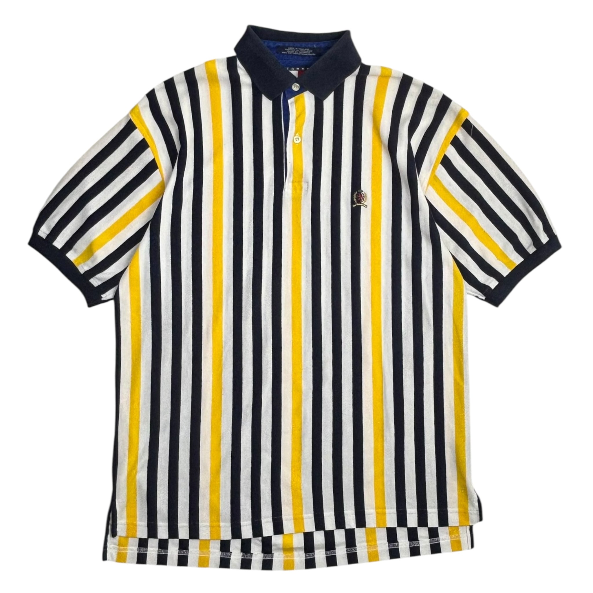 Vintage Tommy Hilfiger Verticle Striped Knit Polo Shirt