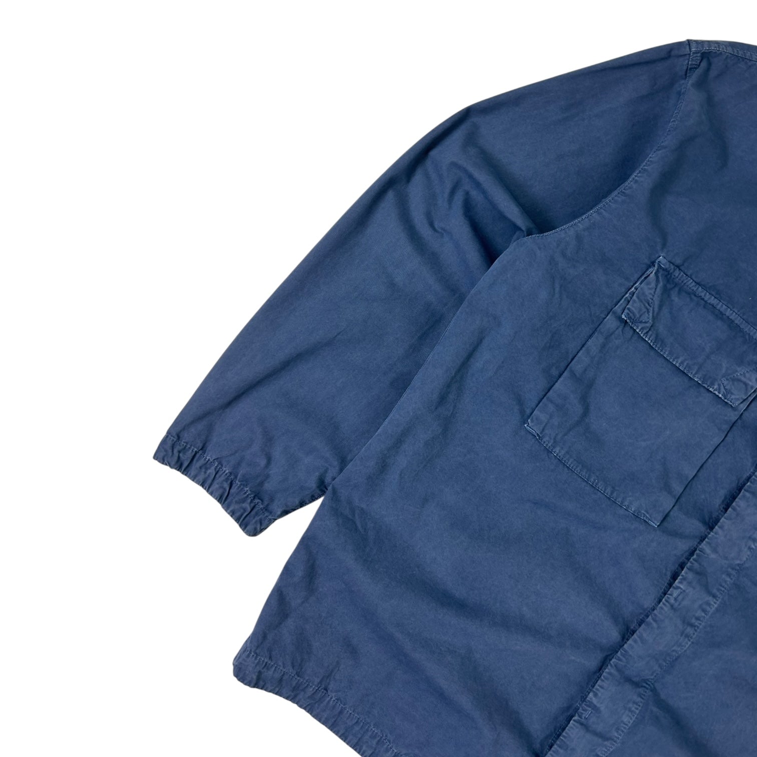 Stone Island Avio Blue Cotton Overshirt Blue