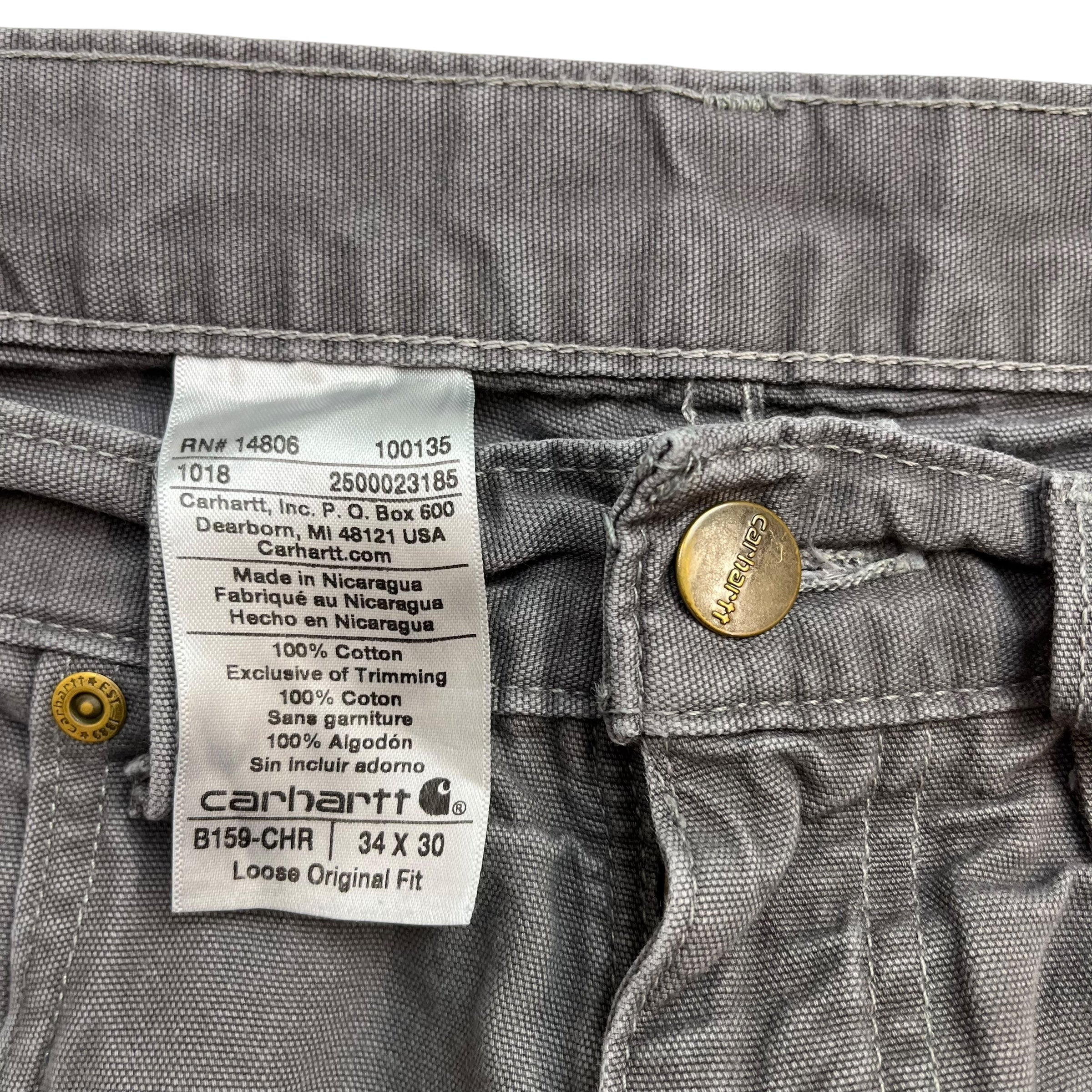 Vintage Carhartt Dungaree Pants Light Grey