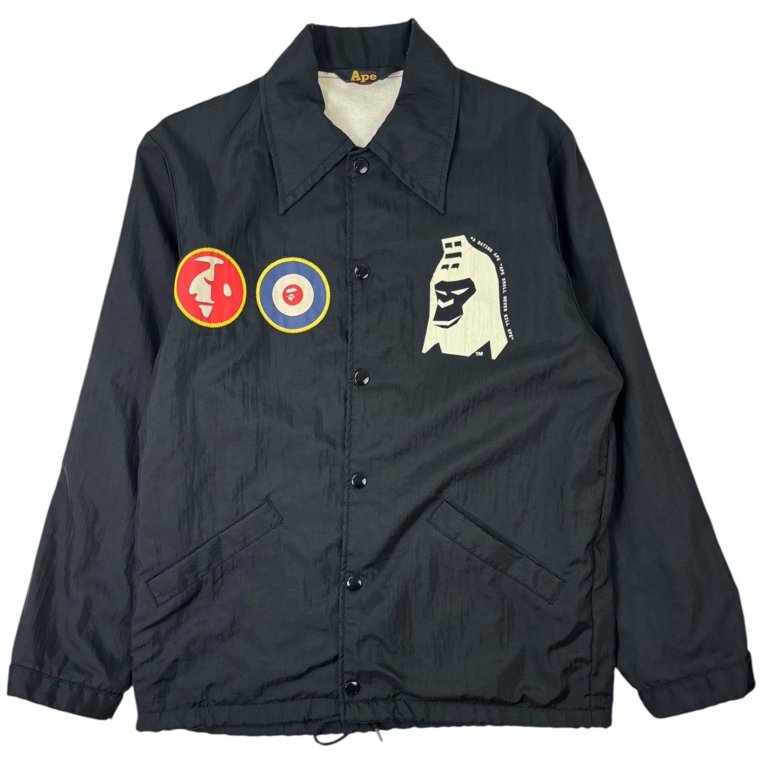 Vintage 90s BAPE Coach Jacket Black