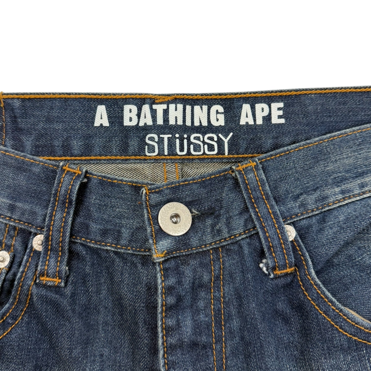 Vintage Y2K Bape x Stüssy Denim Jeans
