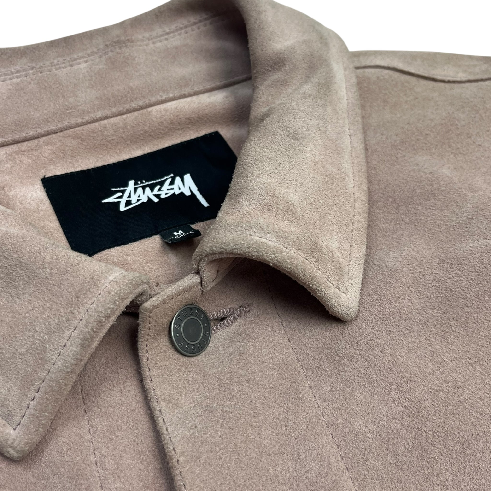 Stüssy Suede Trucker Jacket Soft Salmon