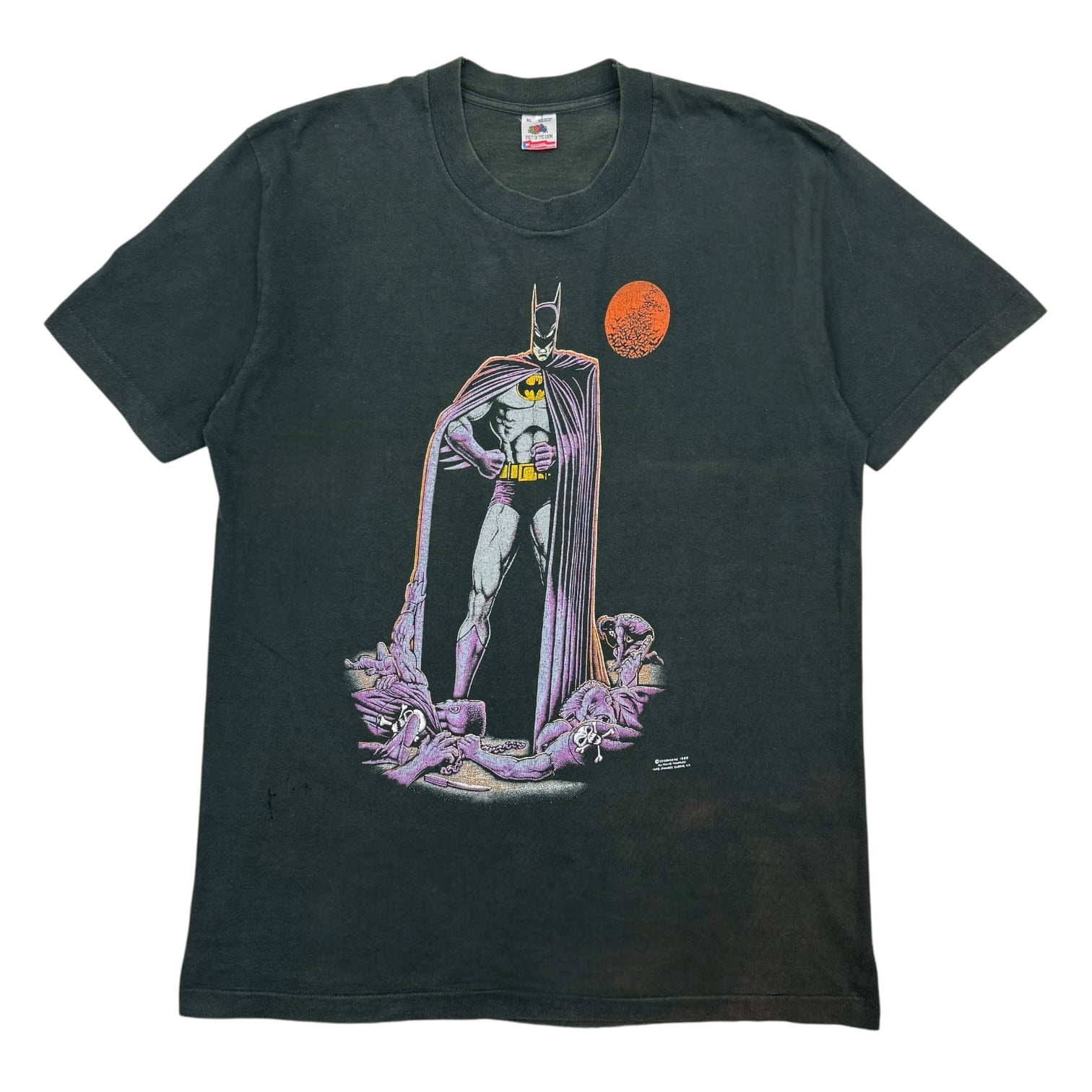1988 DC Comics Batman Tee Faded Black