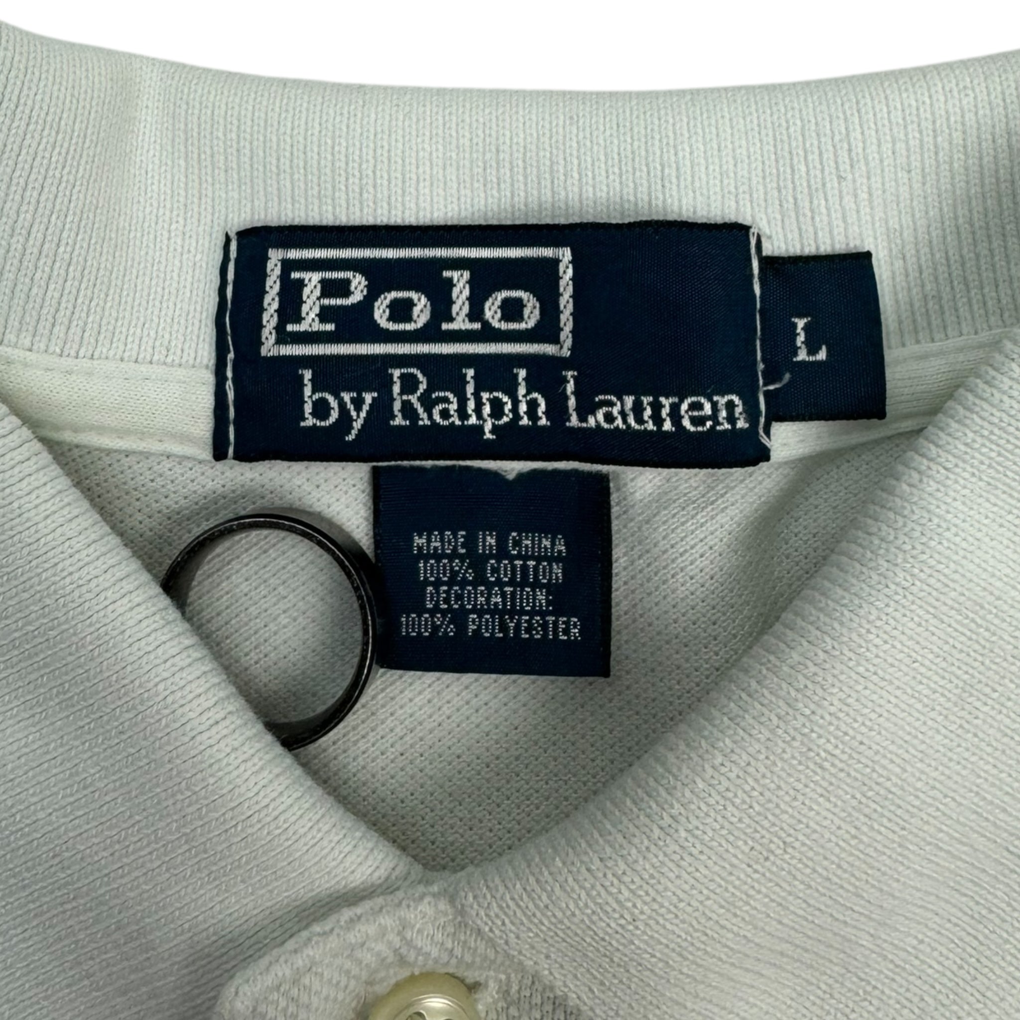 Vintage Polo Ralph Lauren Big Pony Collared Shirt White
