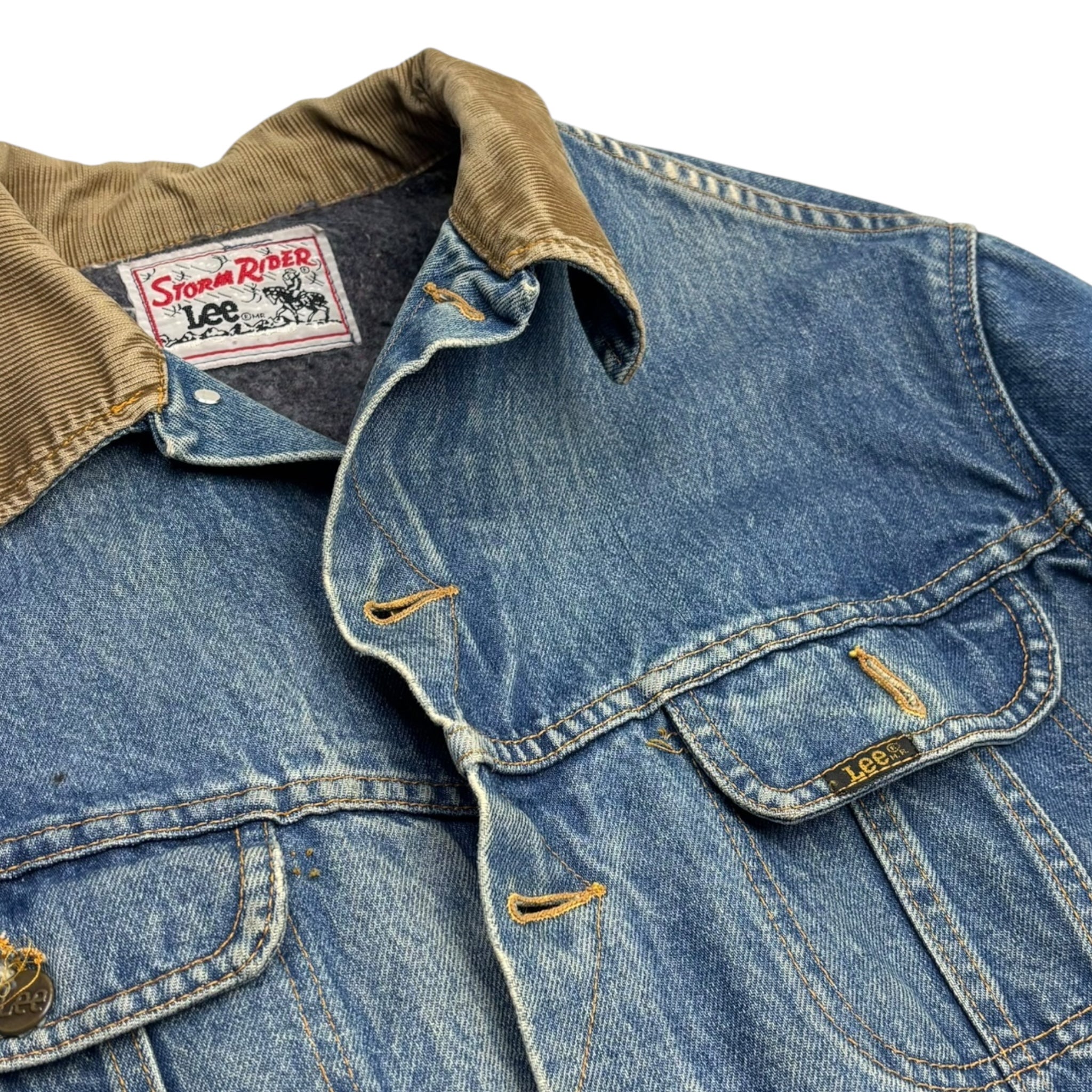 Vintage Storm Rider Lee Denim Jacket Medium Washed Blue