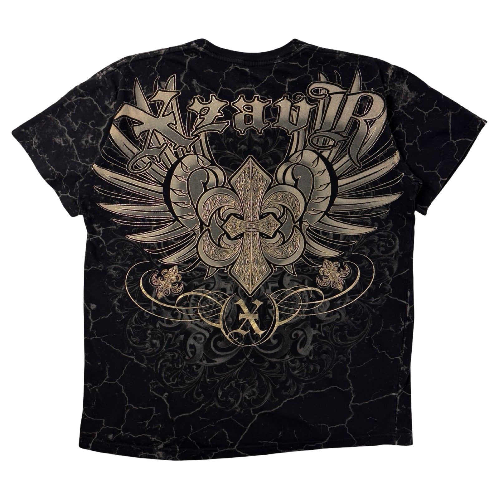 Vintage Y2K Xzavier Screaming Punk Skulls T-Shirt Black