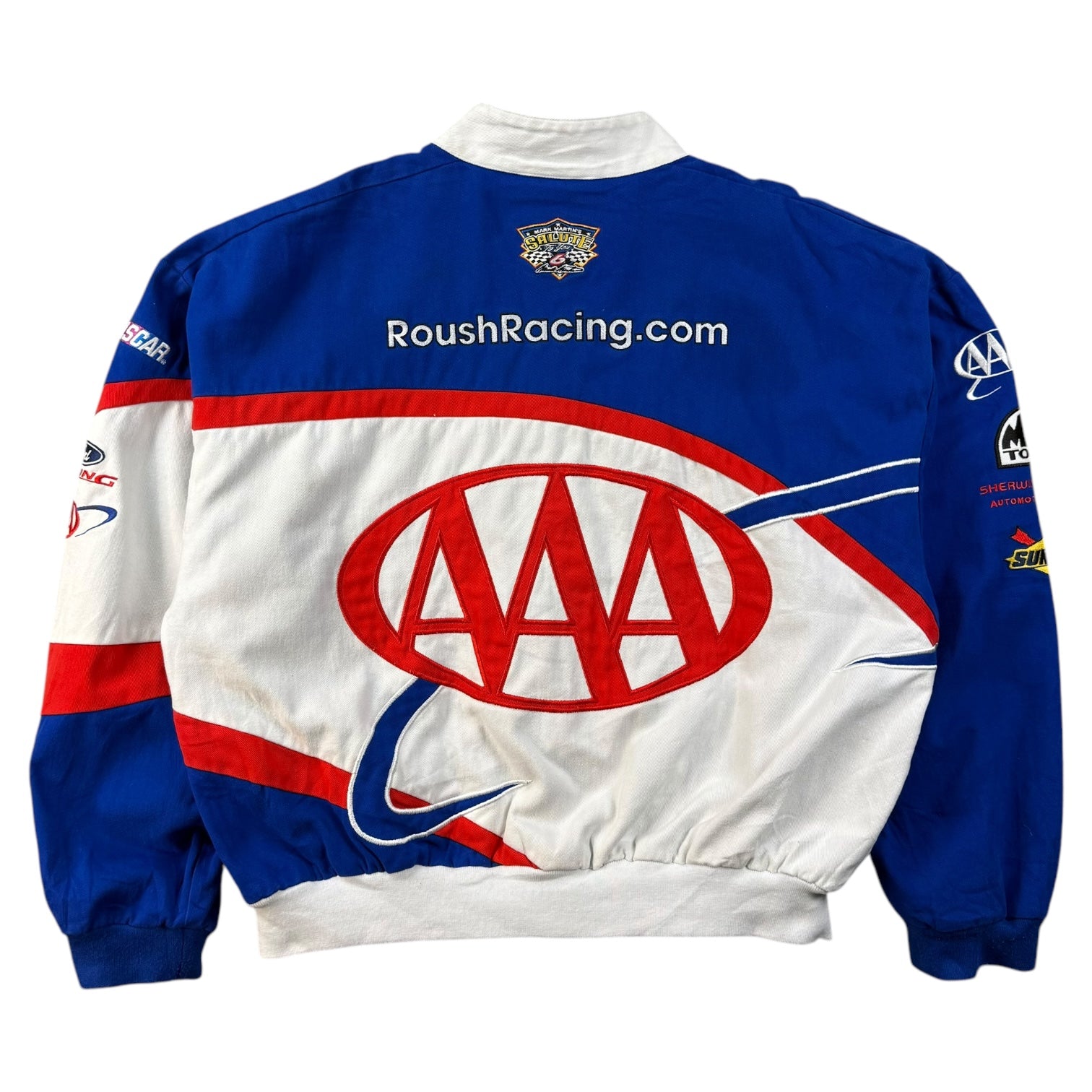 Vintage NASCAR Mark Martin Triple A Racing Jacket White