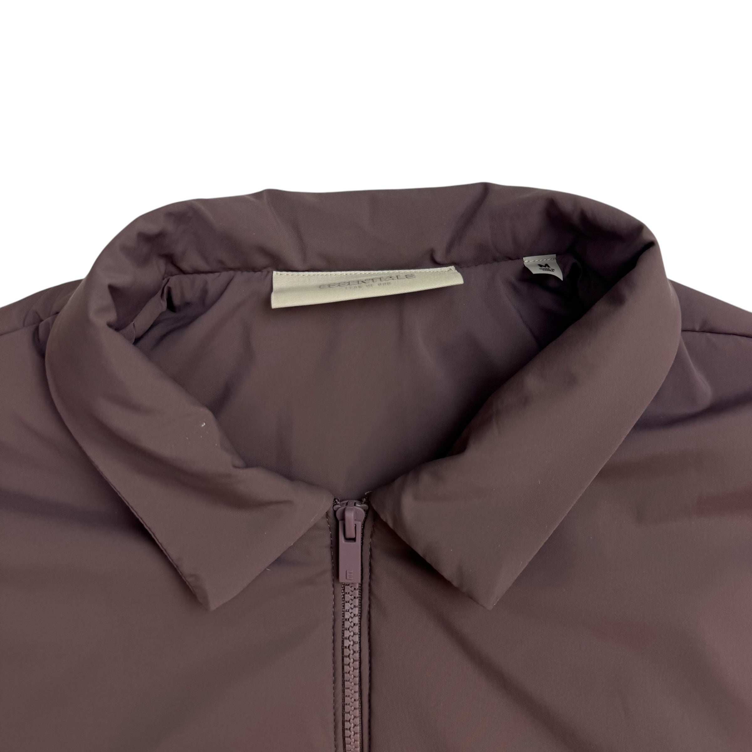 Fear Of God Essentials Down Puffer Jacket Burgundy