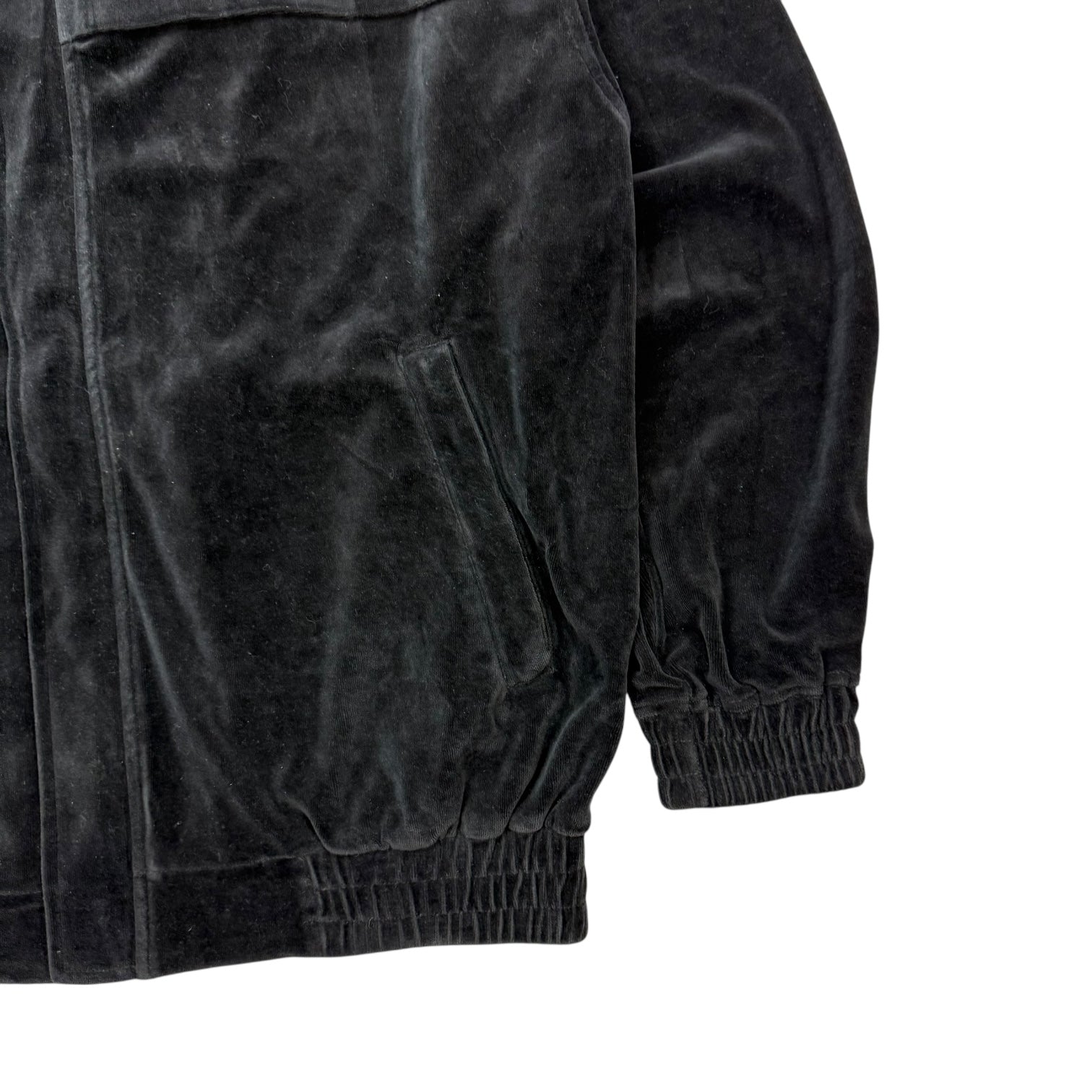 Vintage Y2K SouthPole Velour Track Jacket Black