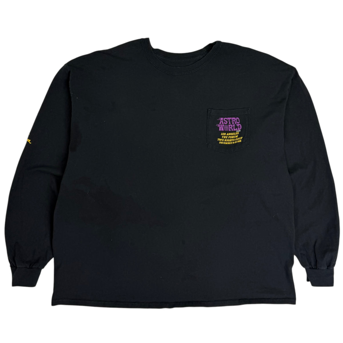 Travis Scott Astroworld Los Angeles Exclusive Long Sleeve Tee Black