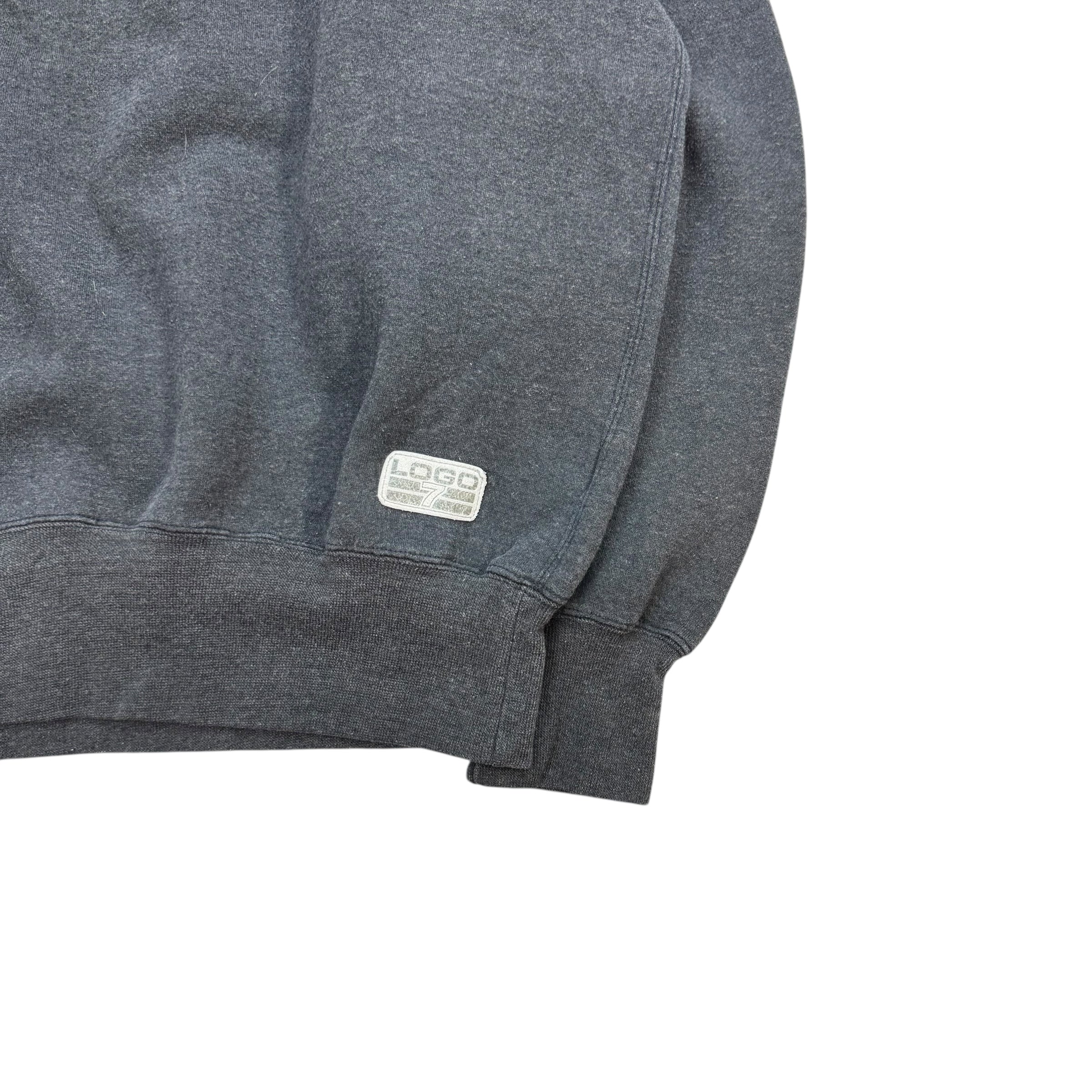 Vintage Logo 7 Chicago Bulls Crewneck Faded Grey