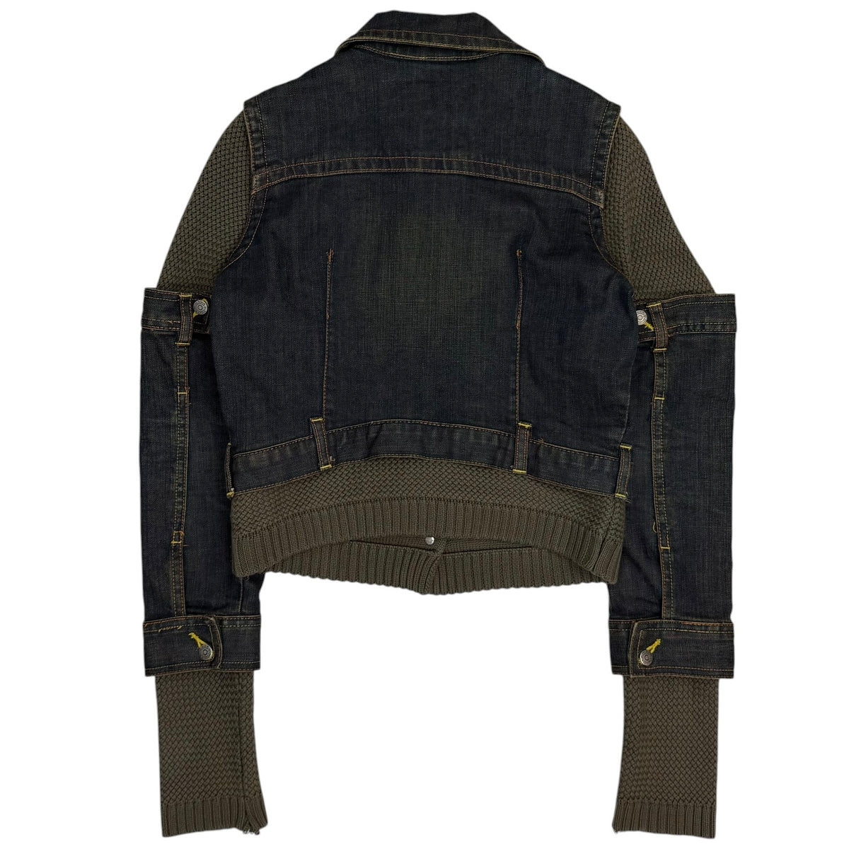 (W) Vintage Sample Oakley Industrial Denim Knit Hybrid Jacket Blue