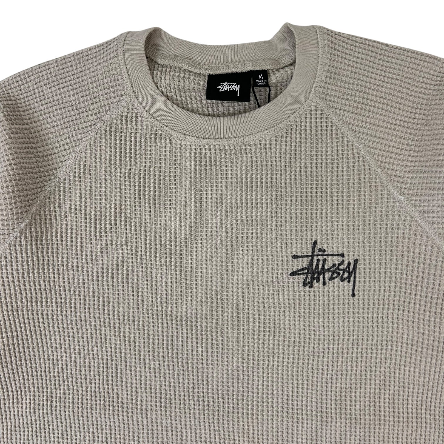 Stussy Raglan Thermal Long Sleeve Bone