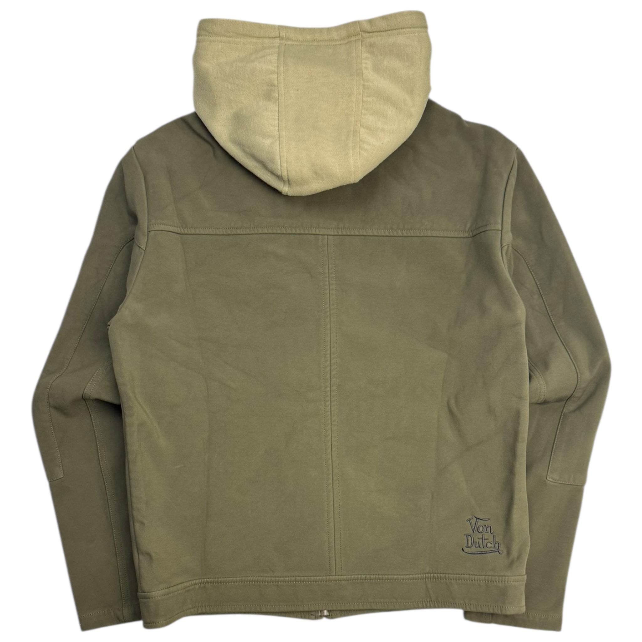 Y2K Von Dutch Double Layer Hooded Zip Sweatshirt