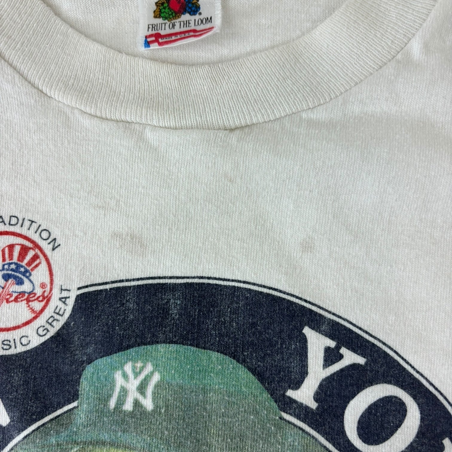 Vintage 1989 New York Yankees Billy Martin Memorial T-Shirt White