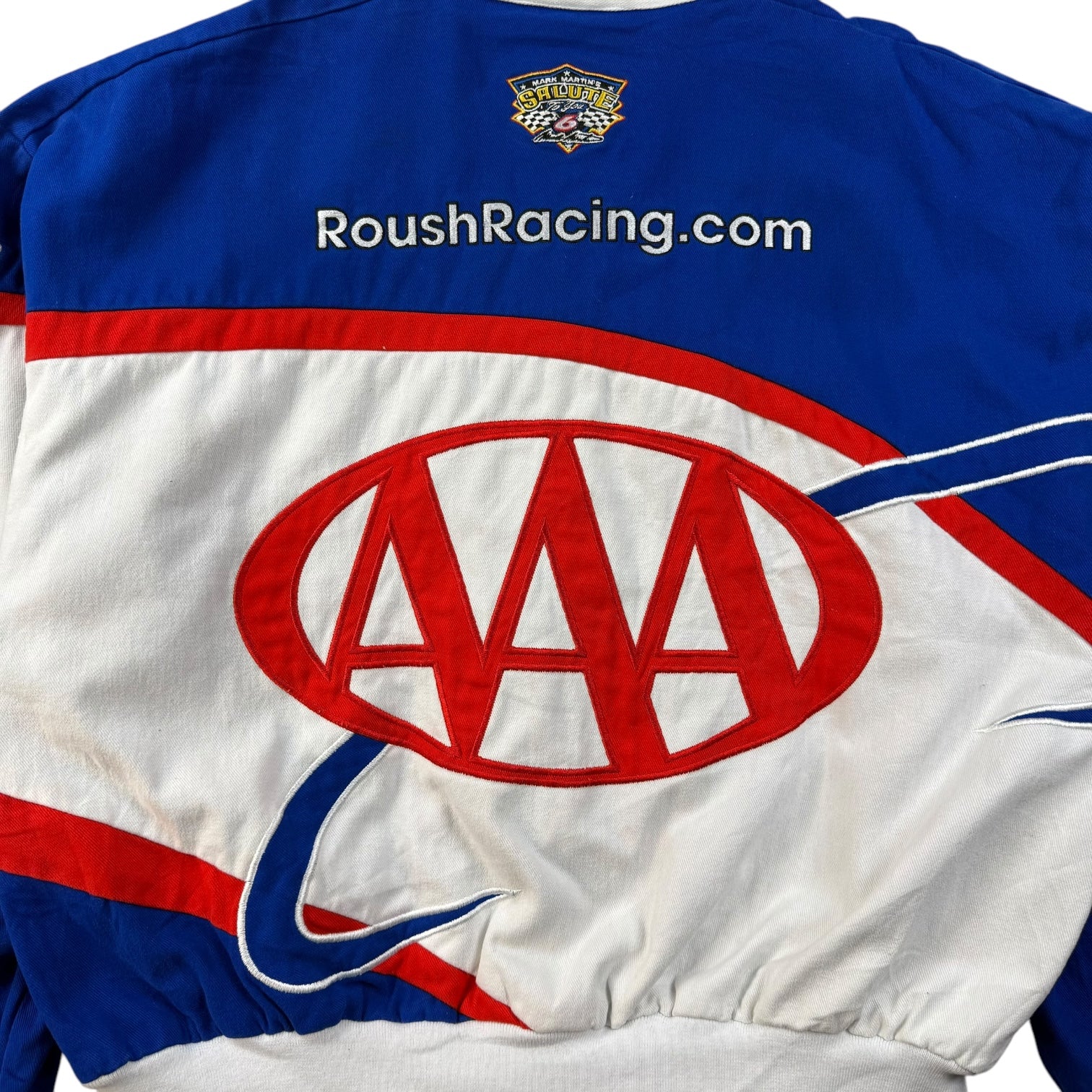 Vintage NASCAR Mark Martin Triple A Racing Jacket White