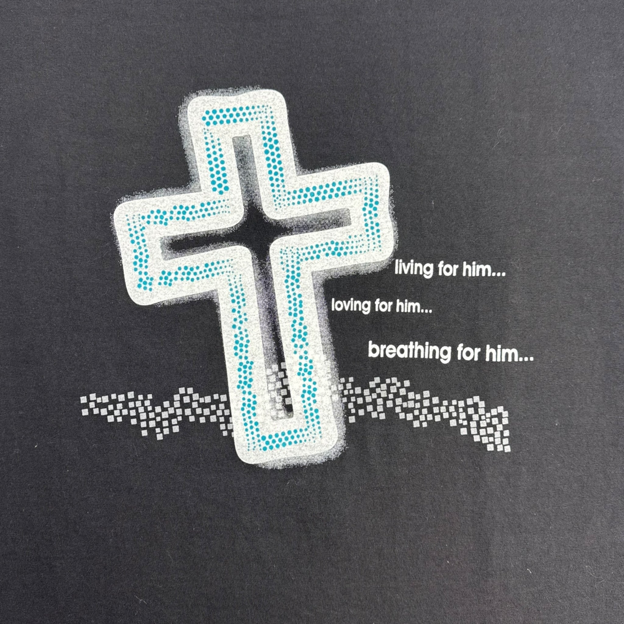 Y2K Living Loving Breathing For Him…Christian T-Shirt