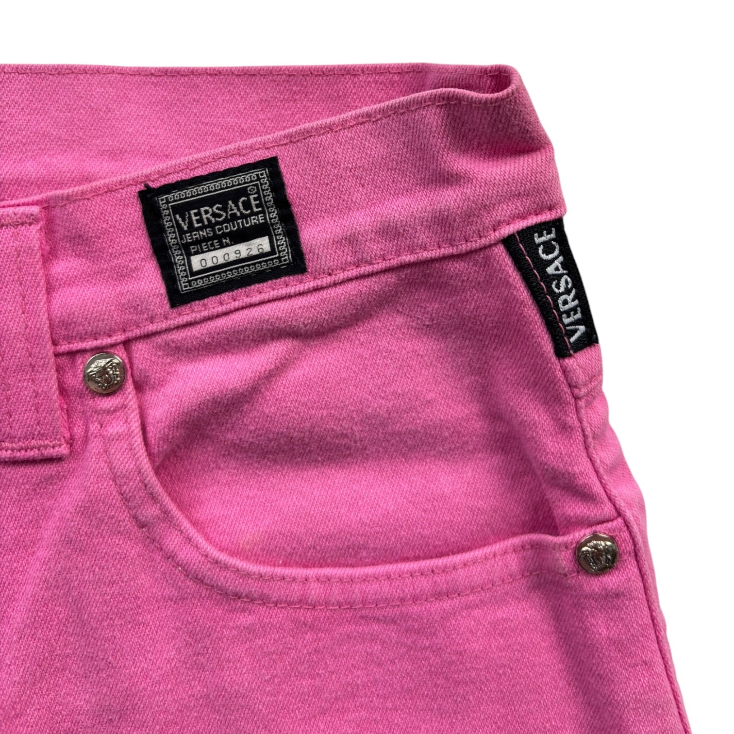 (W) Vintage Versace High Waisted Pants Pink