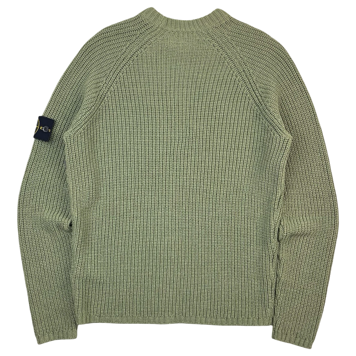 Stone Island Ribbed Knit Jumper Moss