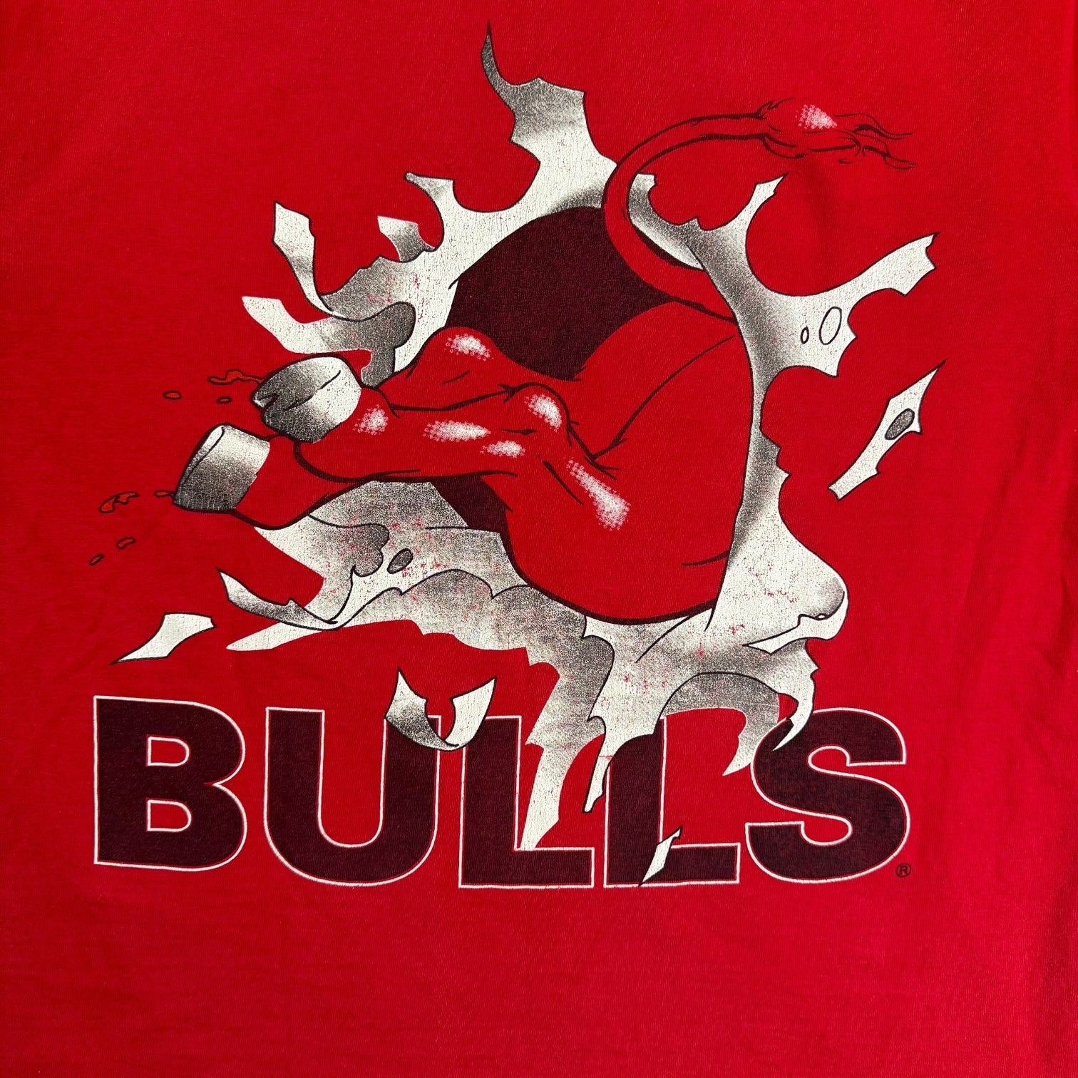 Vintage Nutmeg Chicago Bulls Crash Tee Red