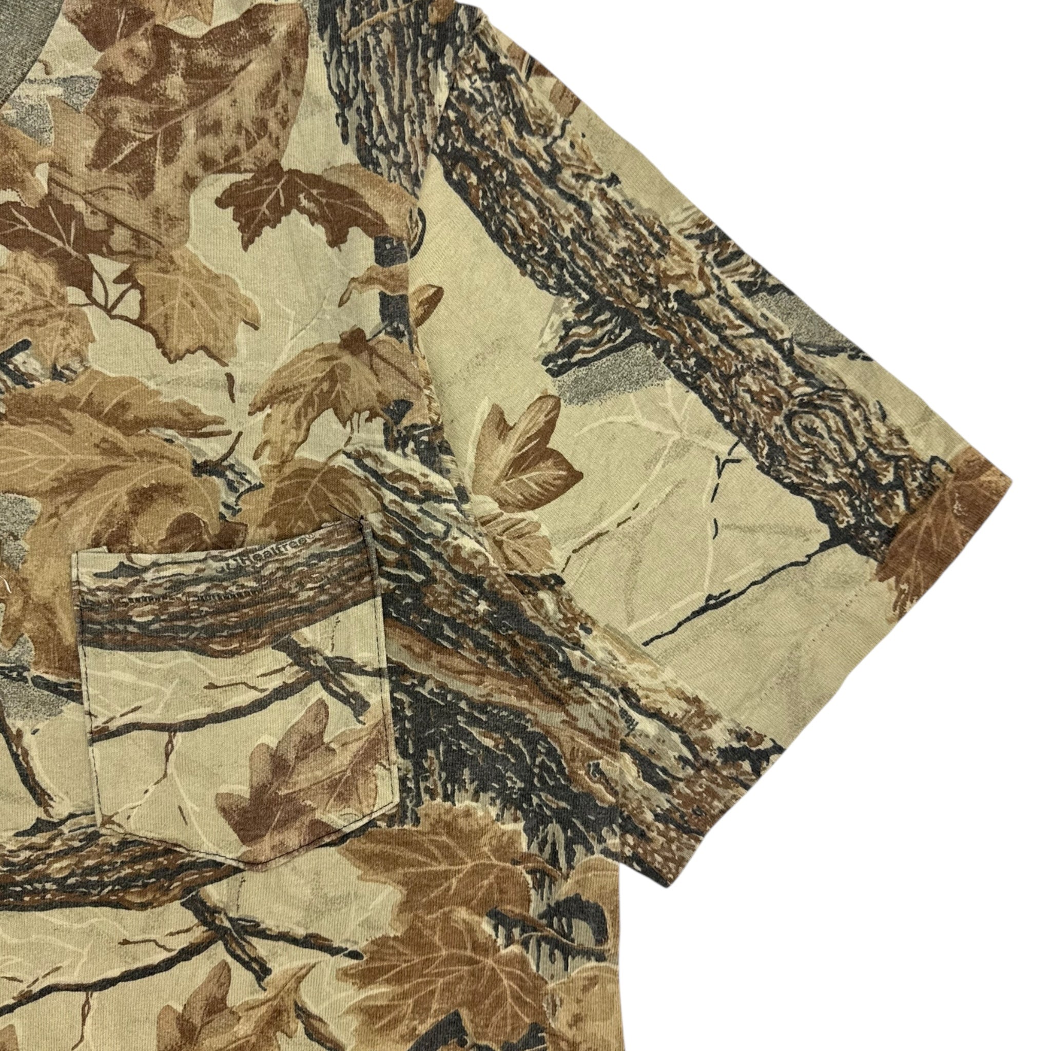 Vintage 90s Realtree x Rattlers Brand Camo Pocket T-Shirt