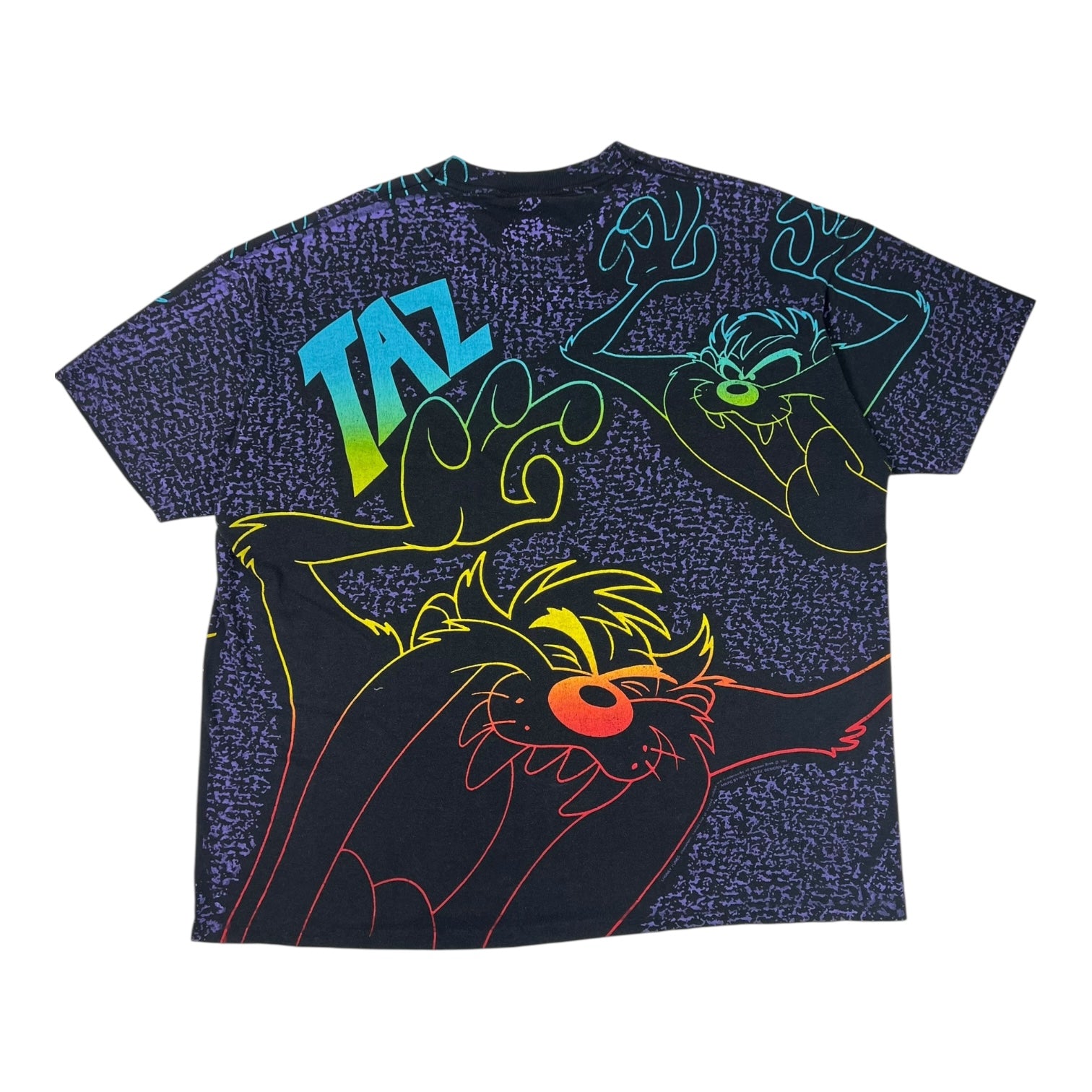 Vintage 1993 Tasmanian Devil AOP T-Shirt Black
