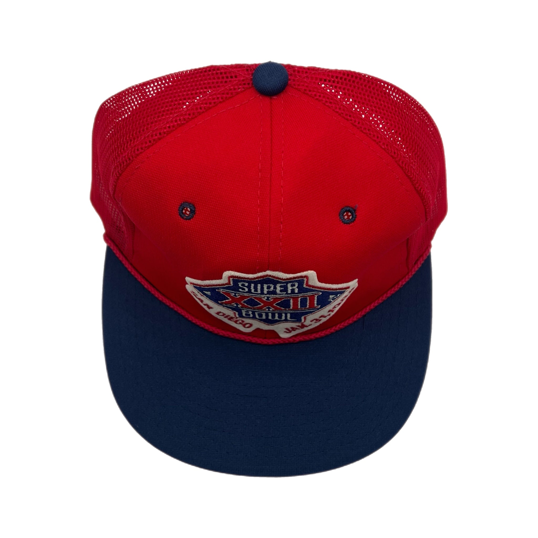 1988 SuperBowl XXII Sports Specialties Trucker Hat Red/Navy