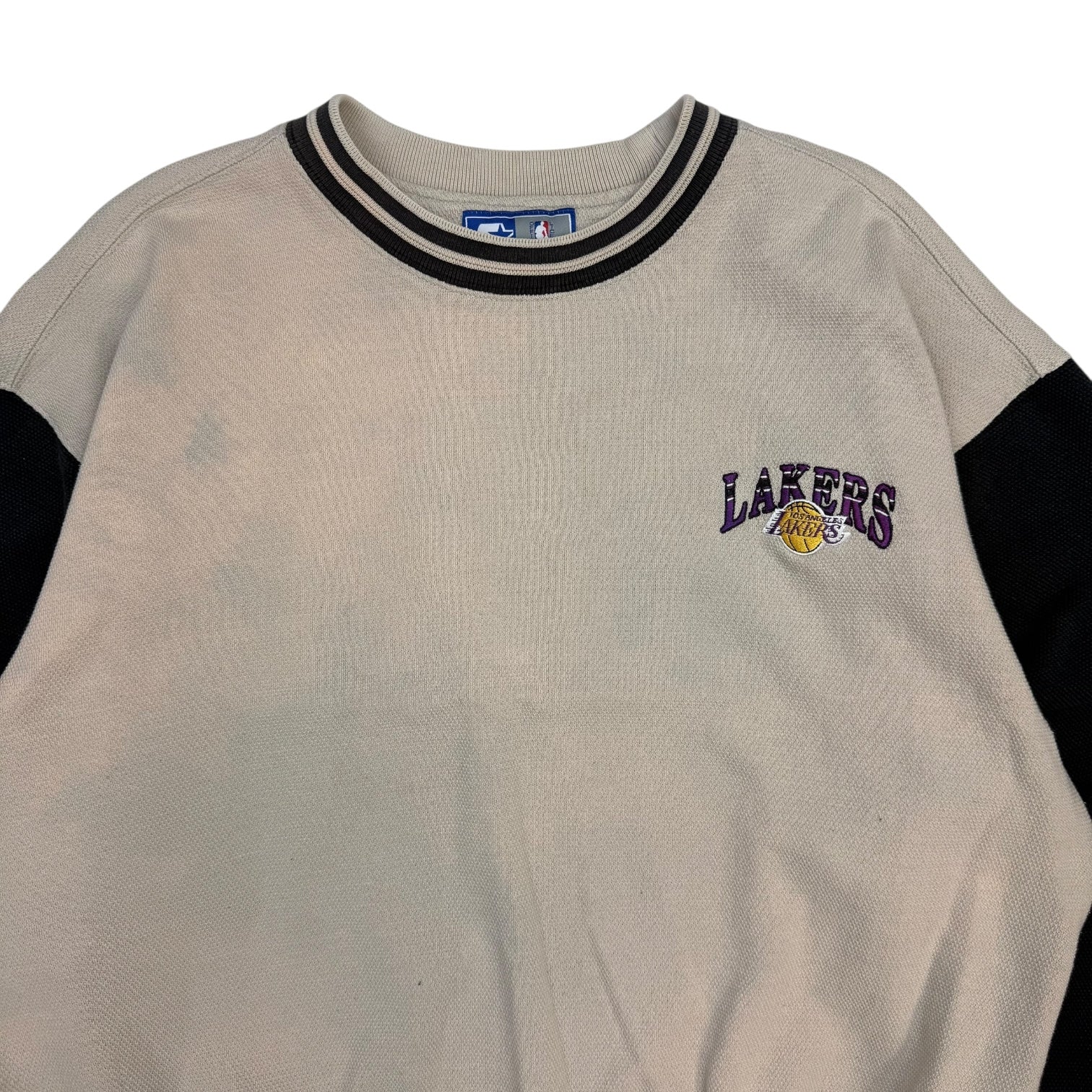 Vintage Starter Los Angeles Lakers Crewneck Black/Biege