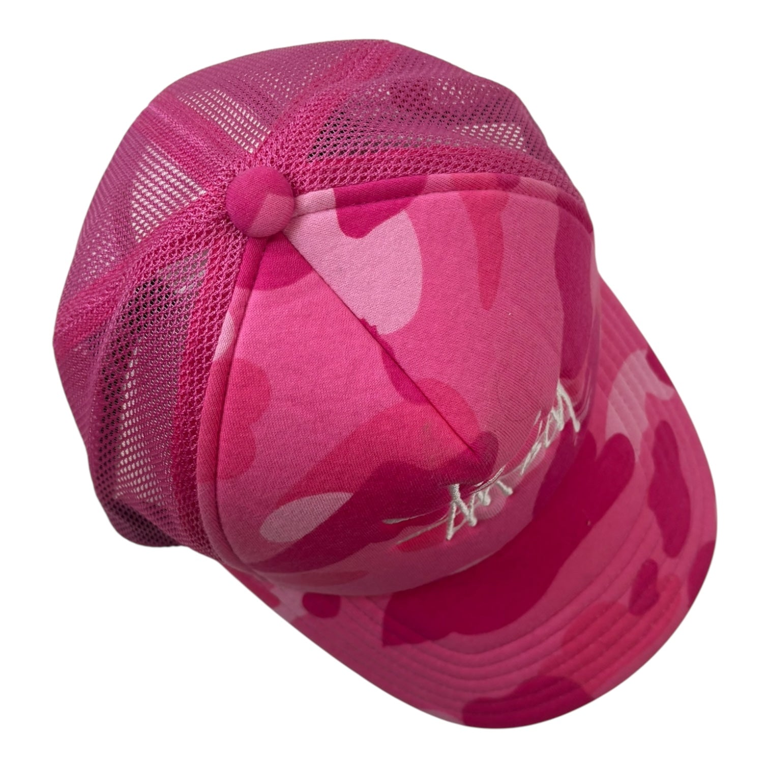 Stussy x BAPE Trucker Hat Pink