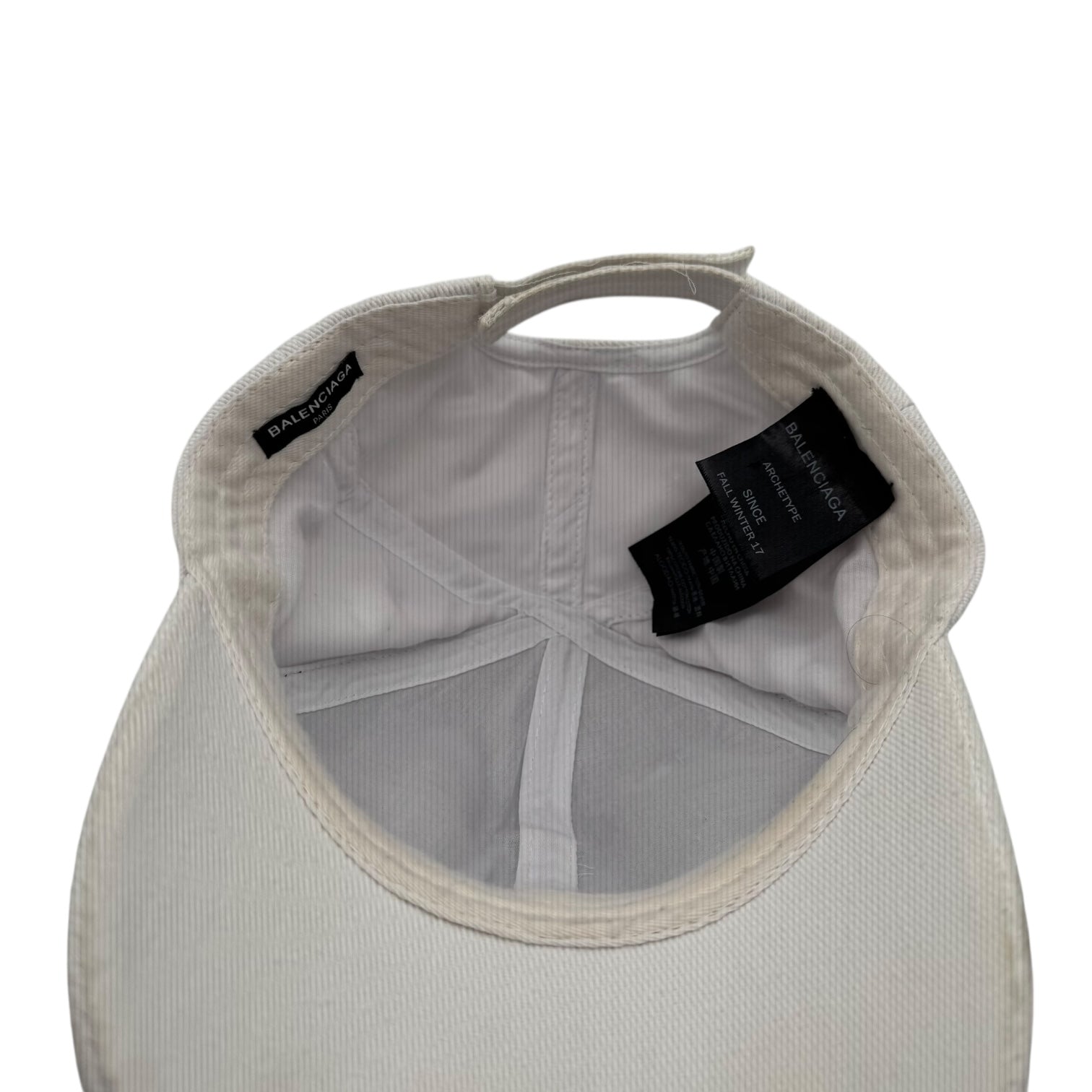 Balenciaga Logo Ball Cap White