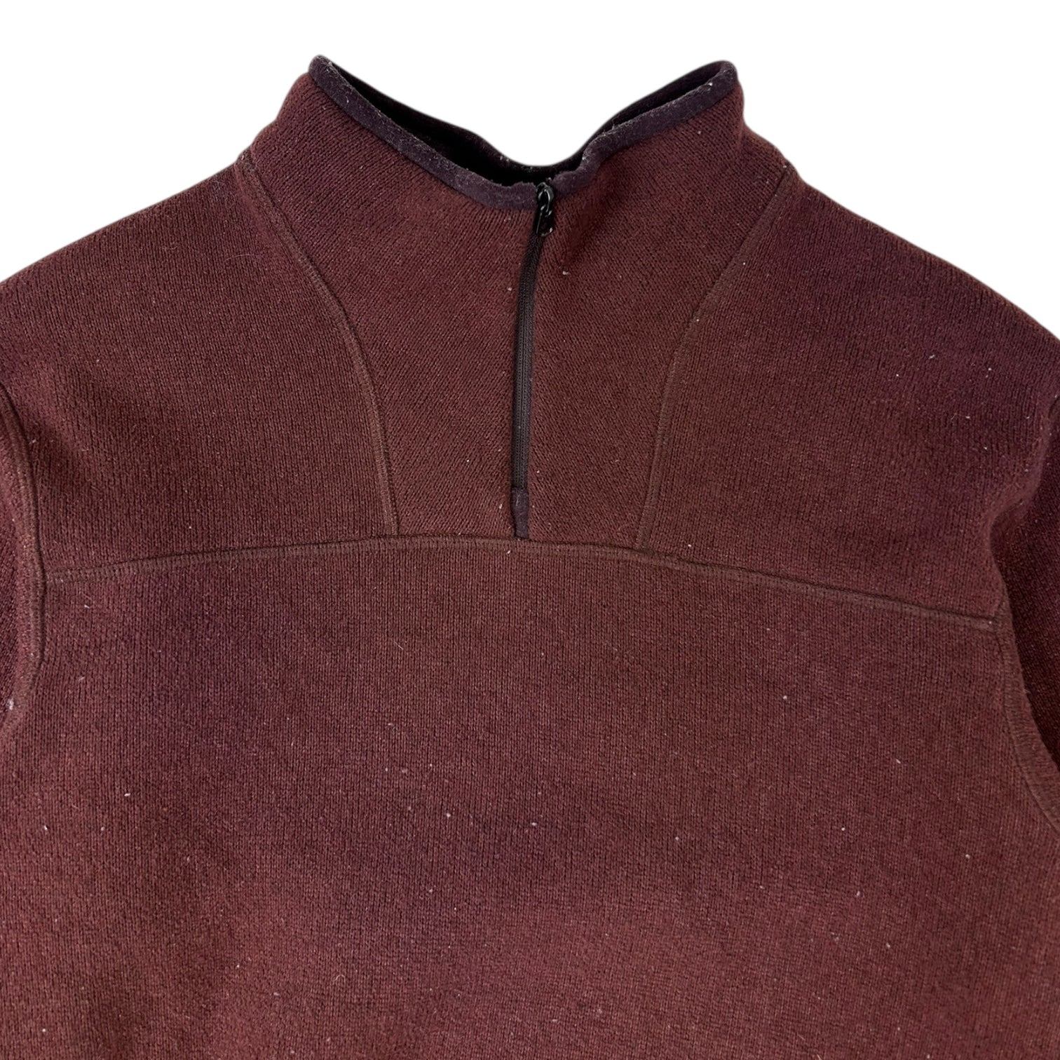 Arc'teryx 1/4 Zip Polartec Fleece Pullover Jacket Burgundy