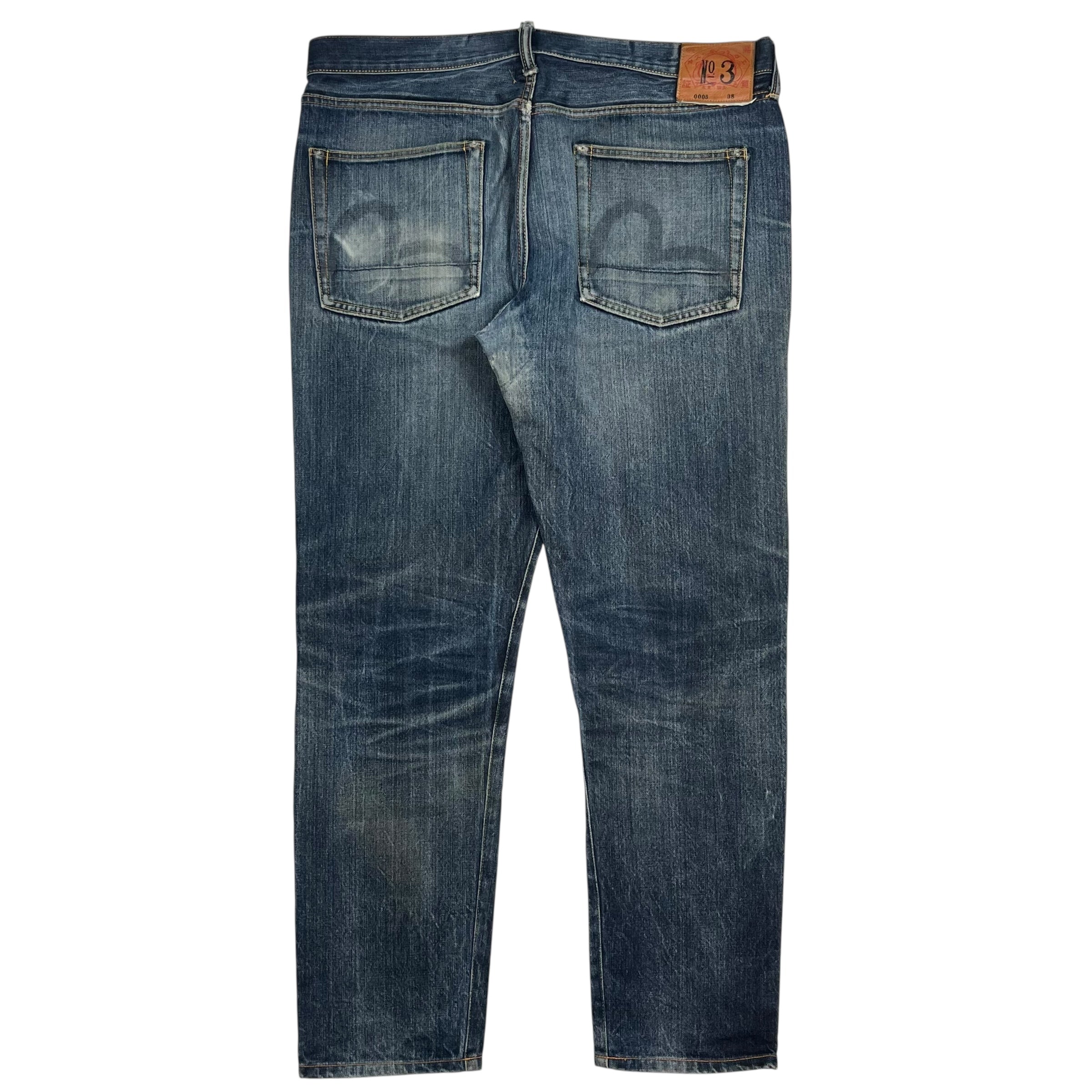 Evisu No.3 Denim Pants Faded Vintage Wash
