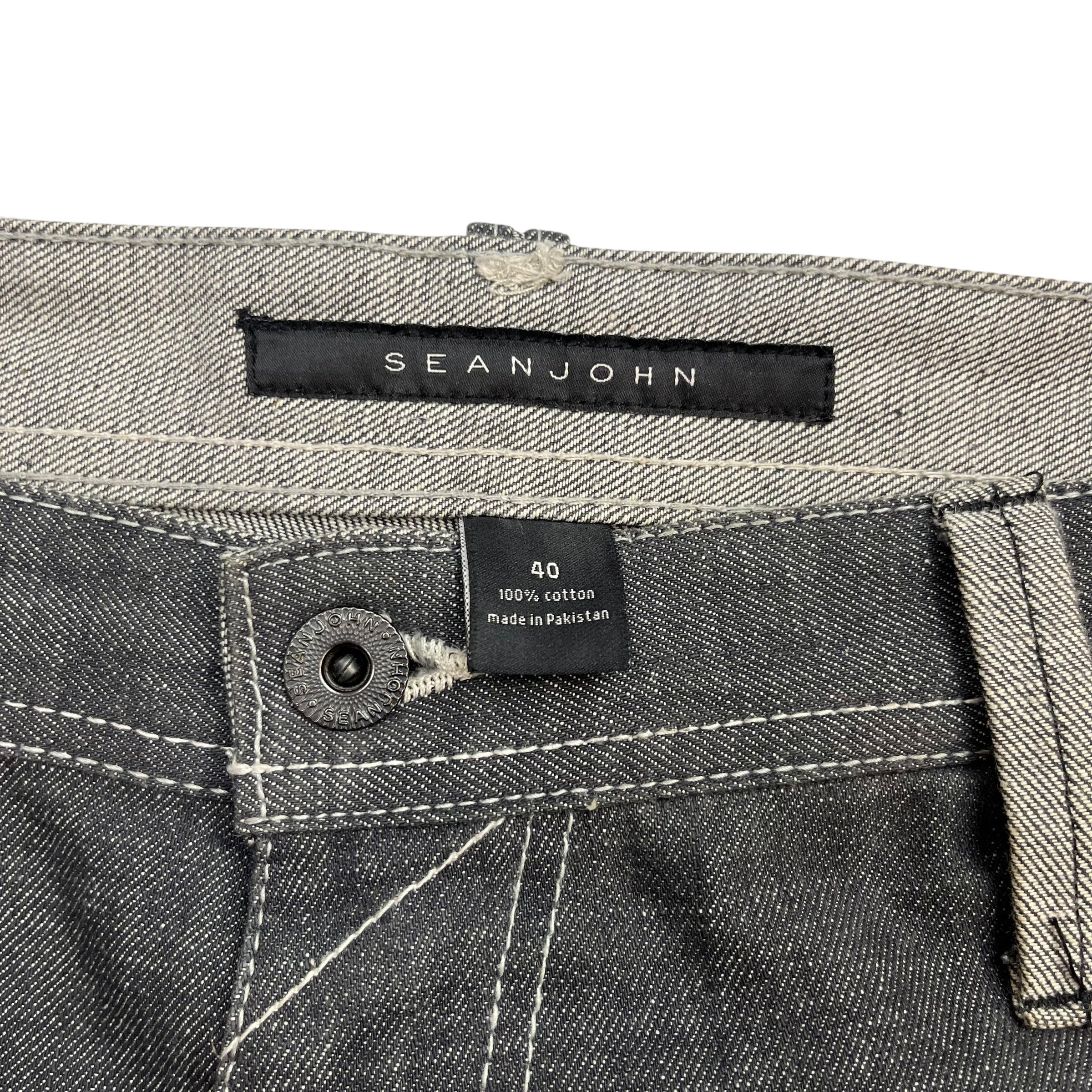 Y2K Sean John Denim Shorts Grey/Silver