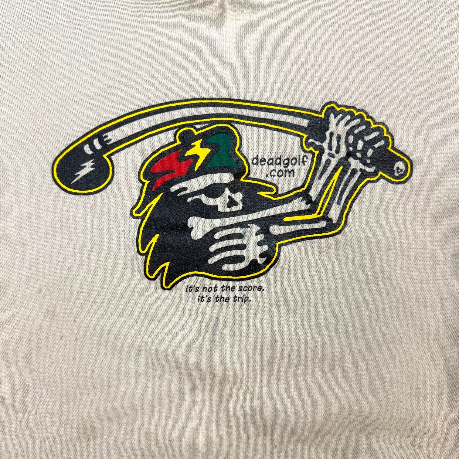 Vintage Grateful Dead DeadGolf.Com Crewneck Faded Cream
