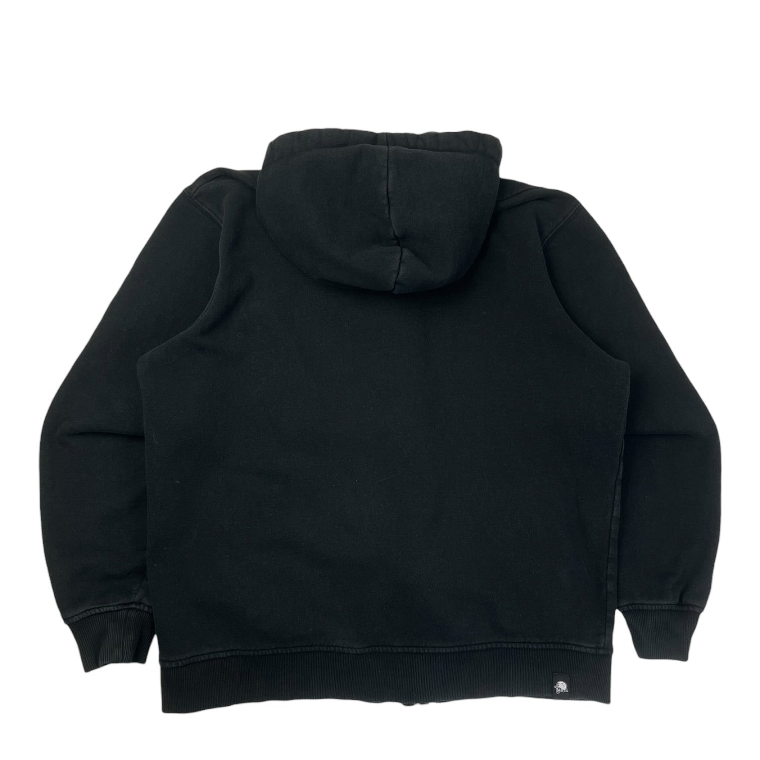 Y2K Metal Mulisha Vertical Spell Out Zip Up Hoodie Black