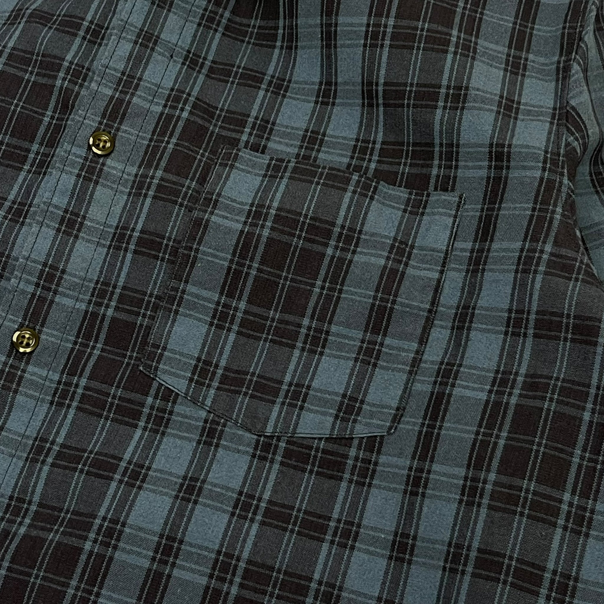 A.P.C Blue Plaid Button Up Shirt