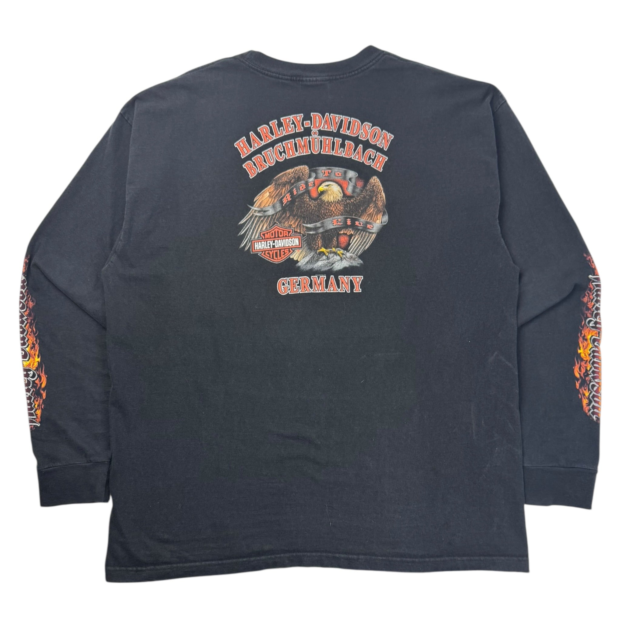 2007 Harley Davidson Germany Flame L/S Tee